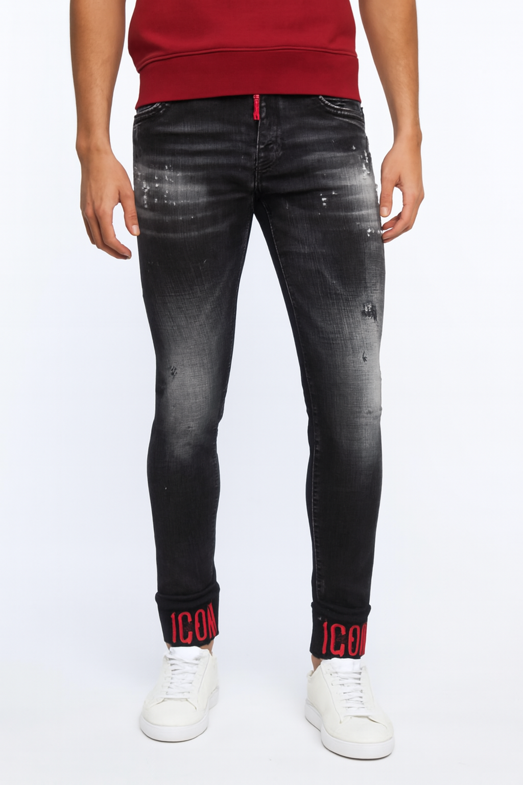 ICON Distressed Jeans – Black 9435