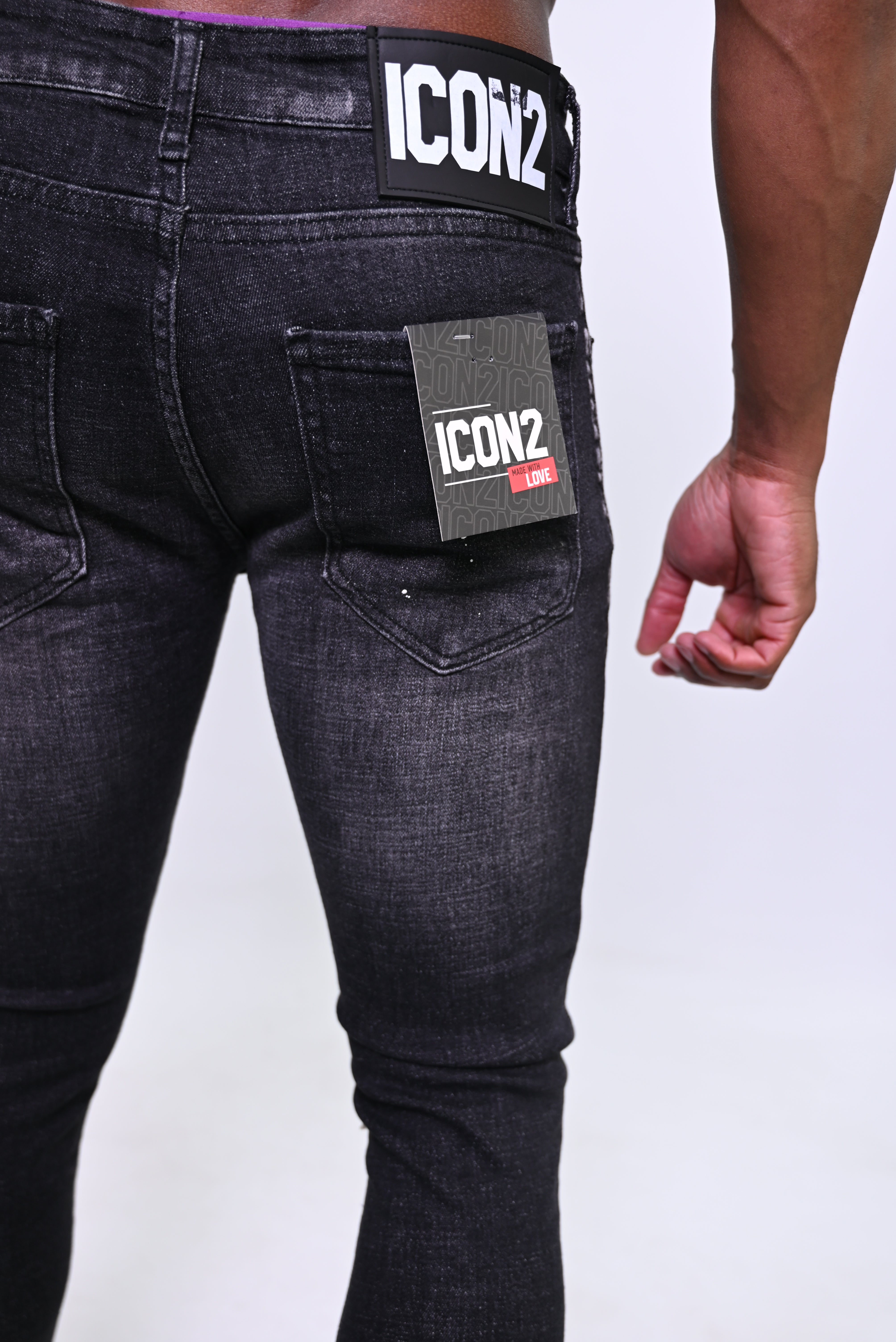 Phantom Rebel Washed Black Skinny Jeans ICON 9317