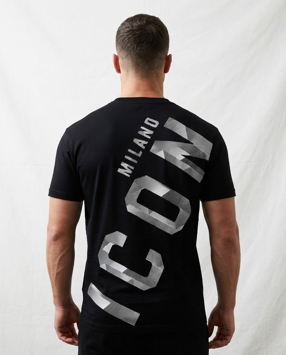 ICON Milano Tee – Bold Front & Back Edition QQ-1852