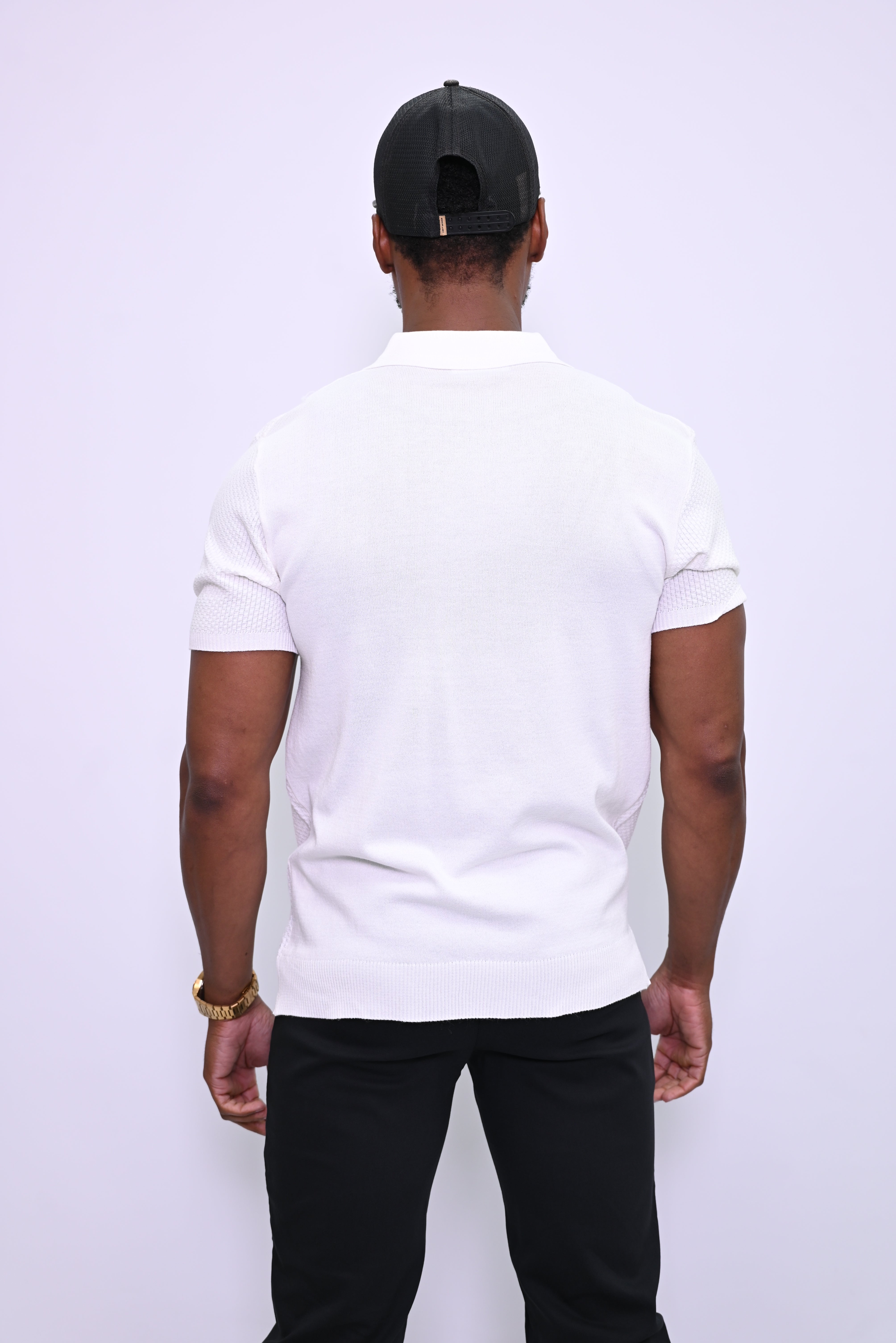 Essential Textured Zip Polo