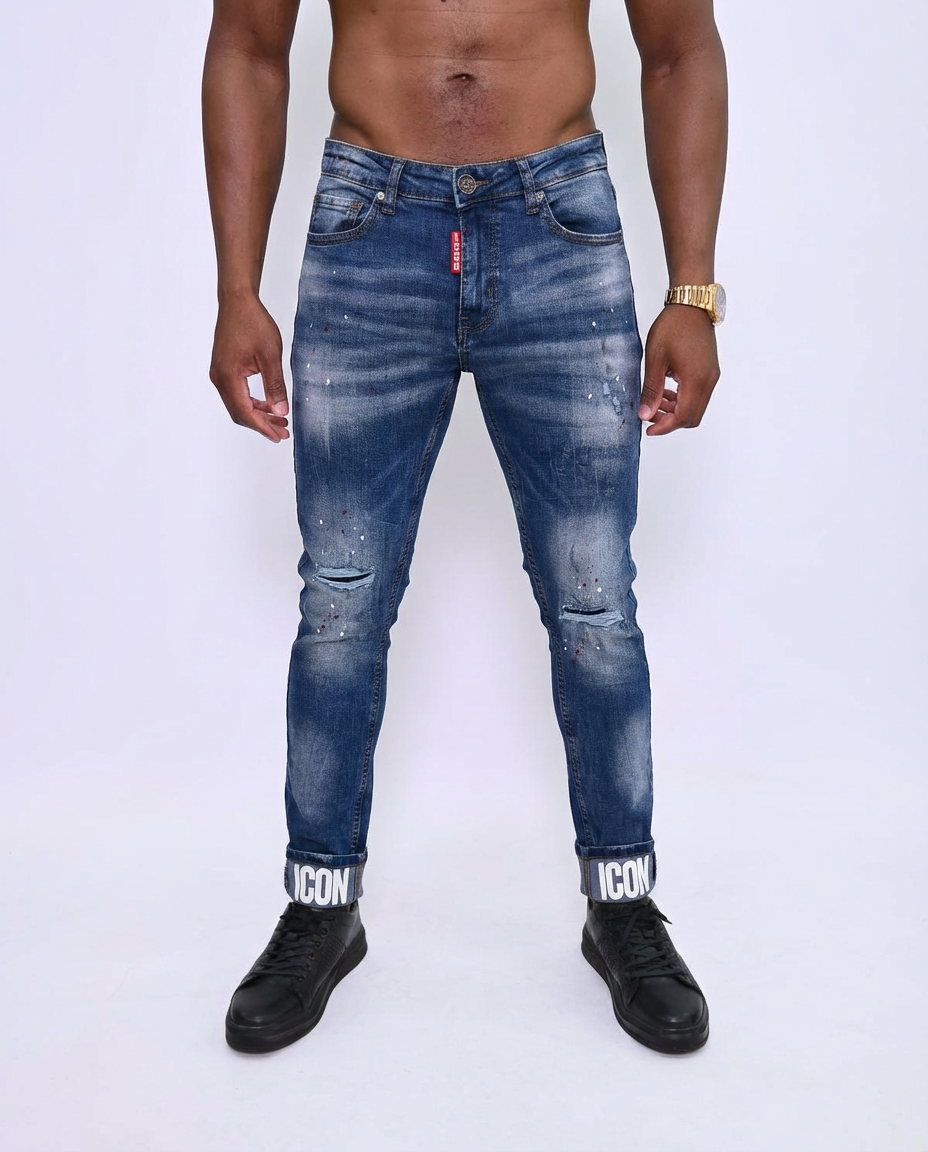 ICON “Bleu Reverb” Jeans – Blauw 8010-7