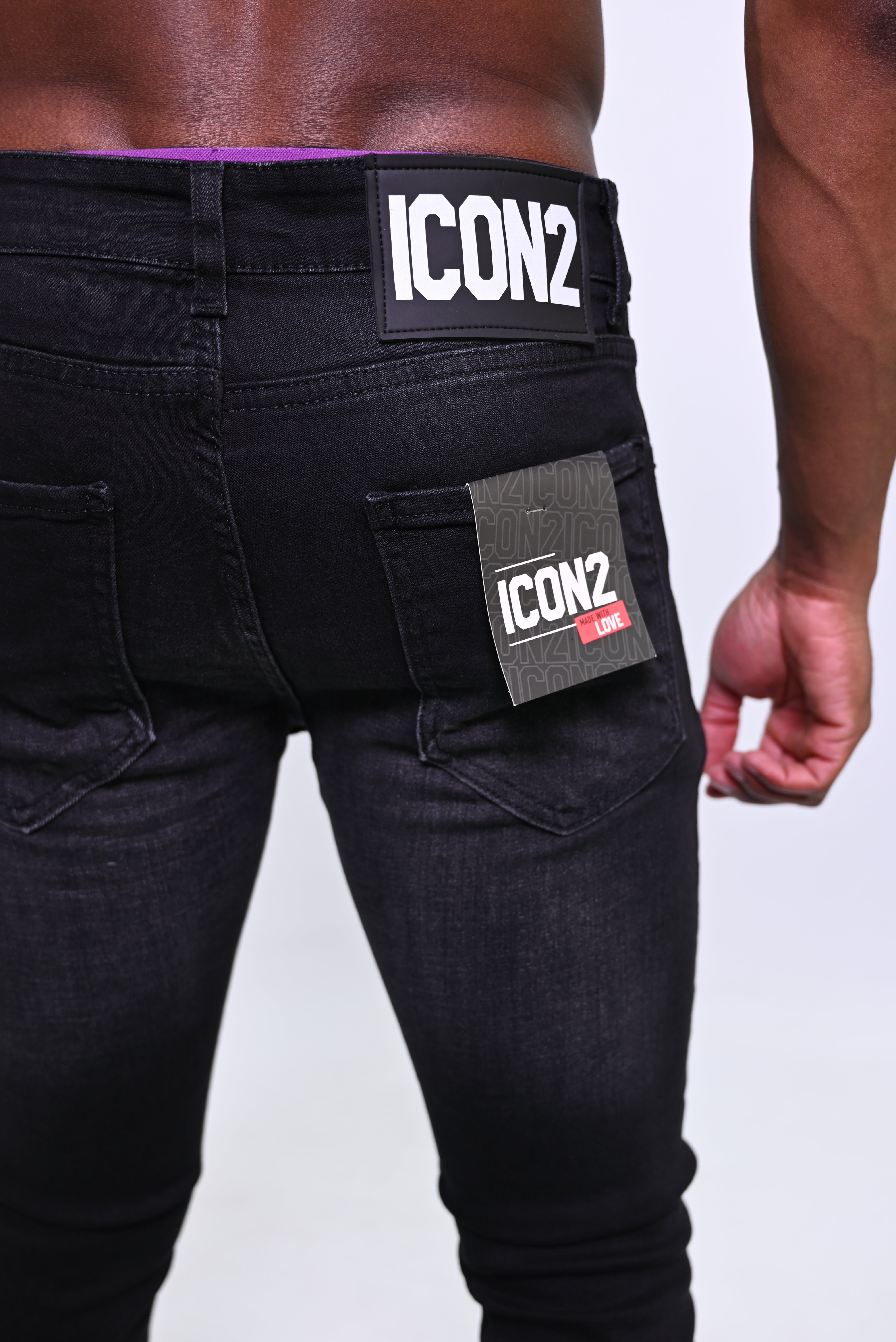 Defiance Washed Black Skinny Jeans ICON 9335