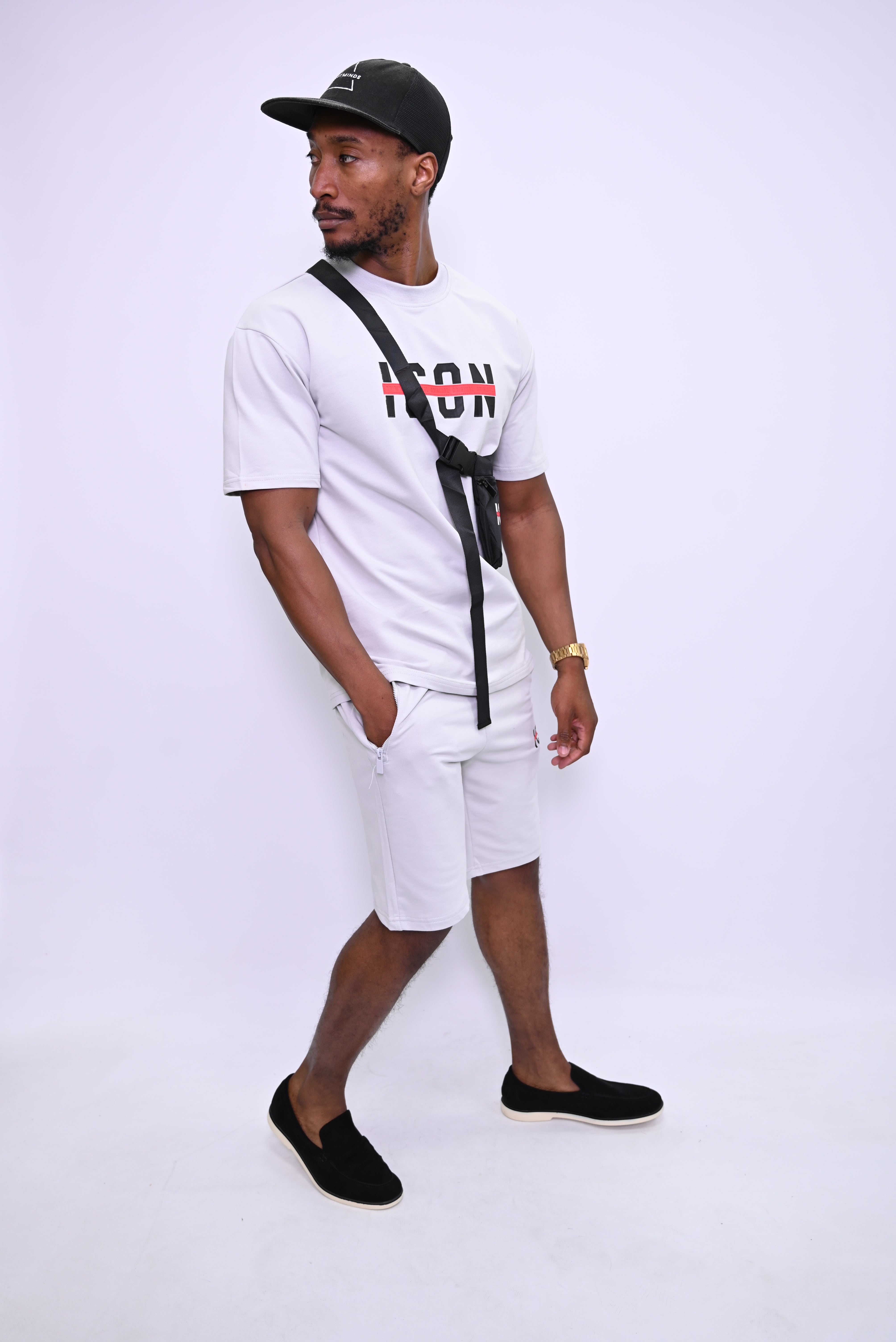"ICON" Streetwear Set: T-shirt en Shorts TX-1112-1