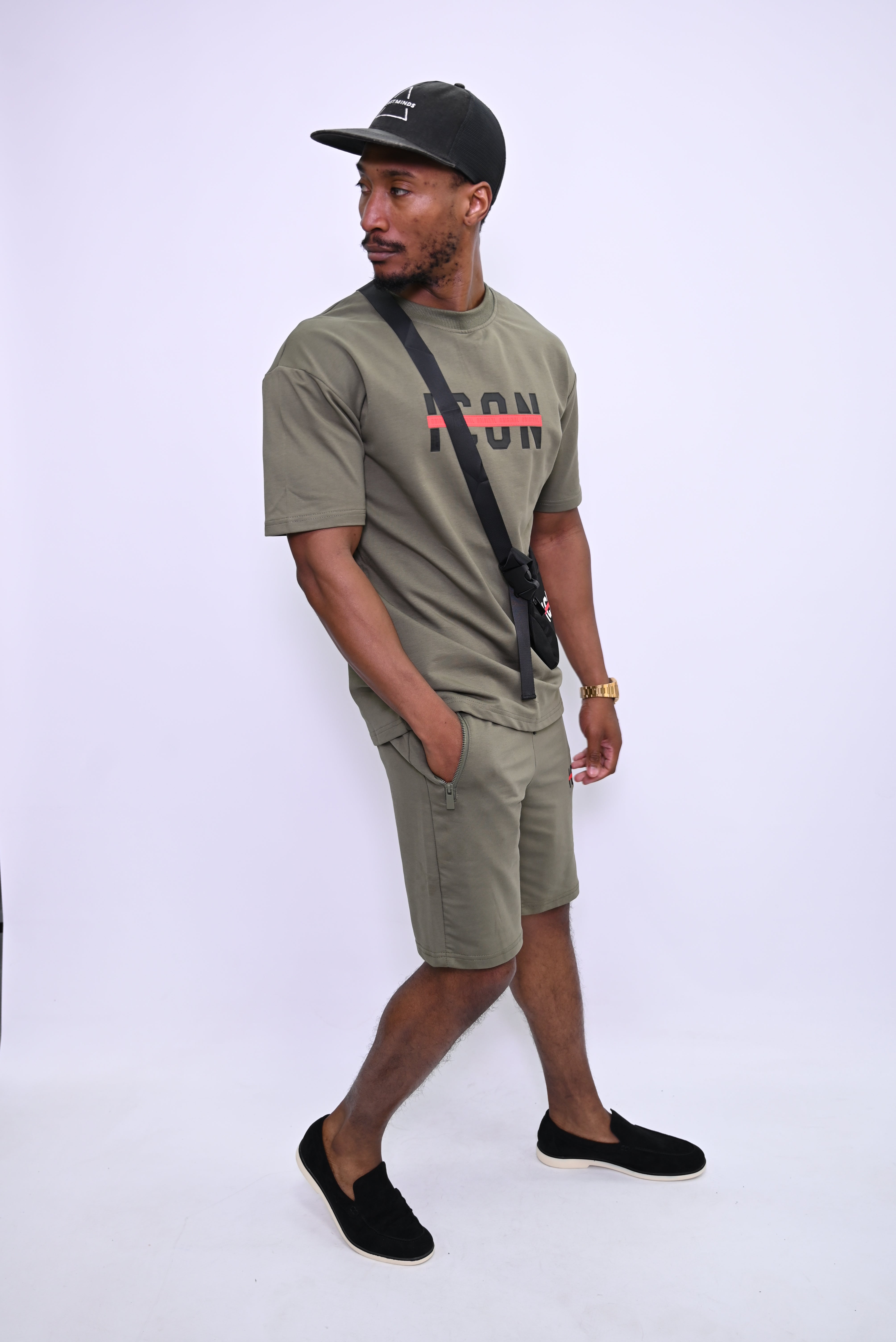 "ICON" Streetwear Set: T-shirt en Shorts TX-1112-1