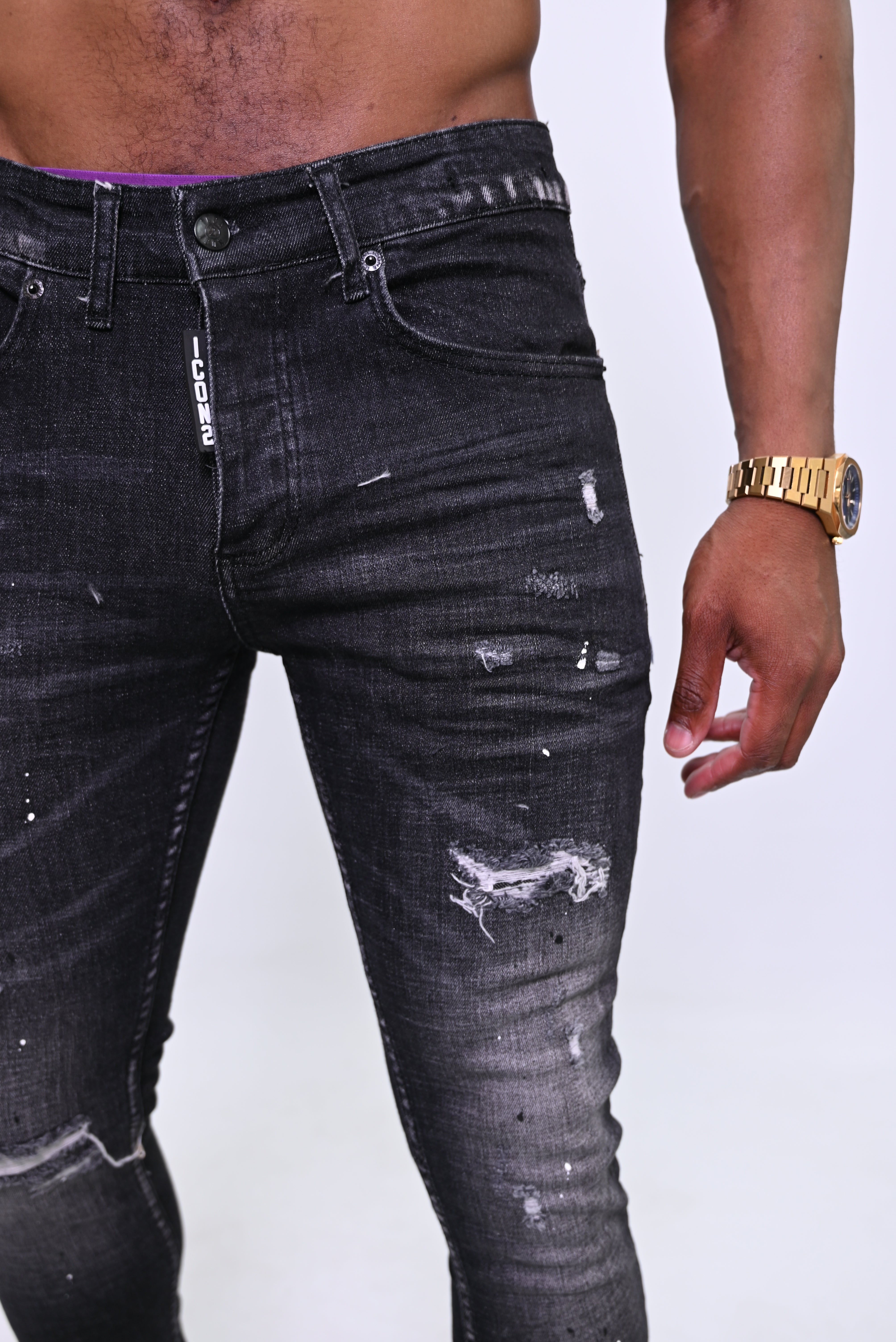 Phantom Rebel Washed Black Skinny Jeans ICON 9317