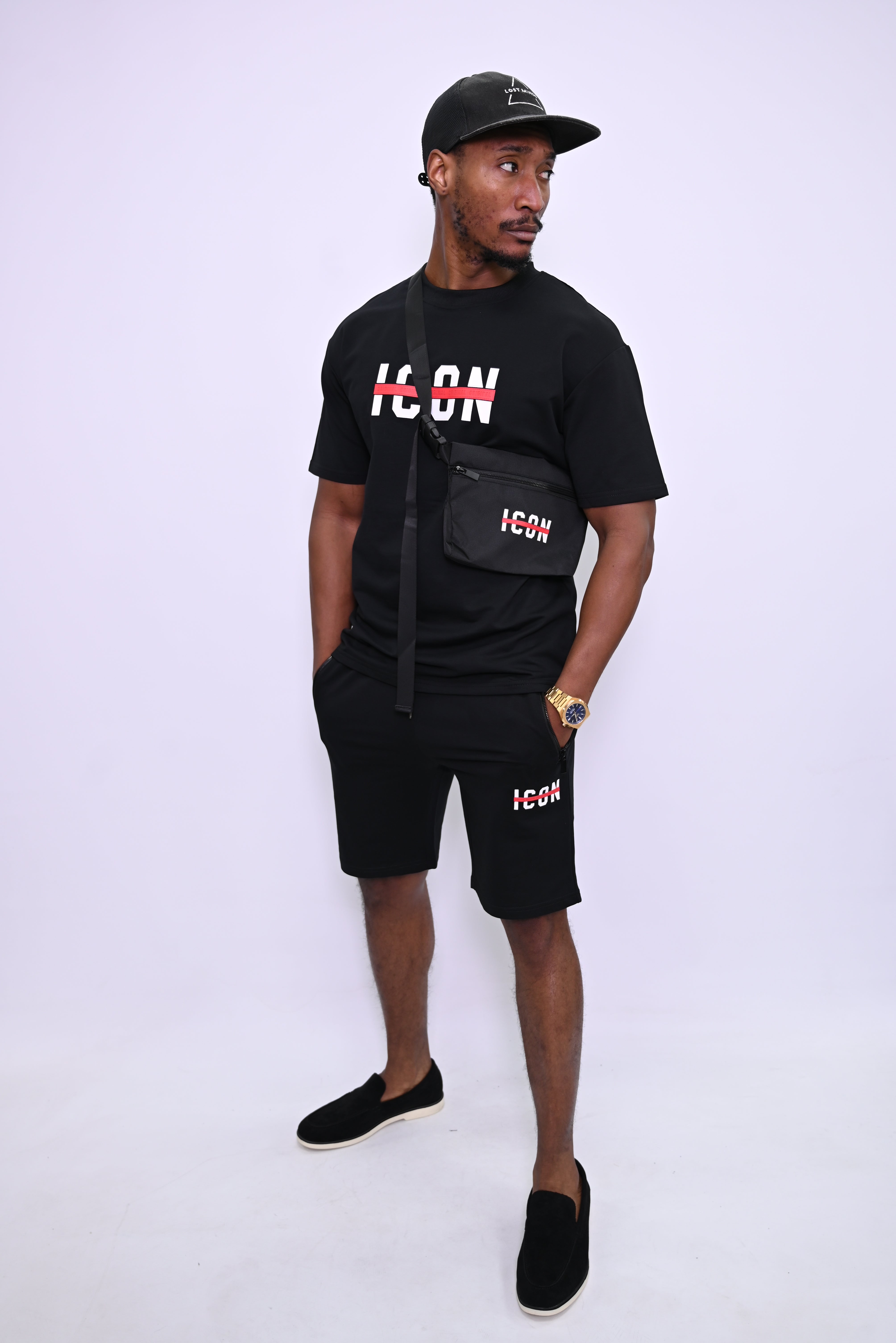 "ICON" Streetwear Set: T-shirt en Shorts TX-1112-1