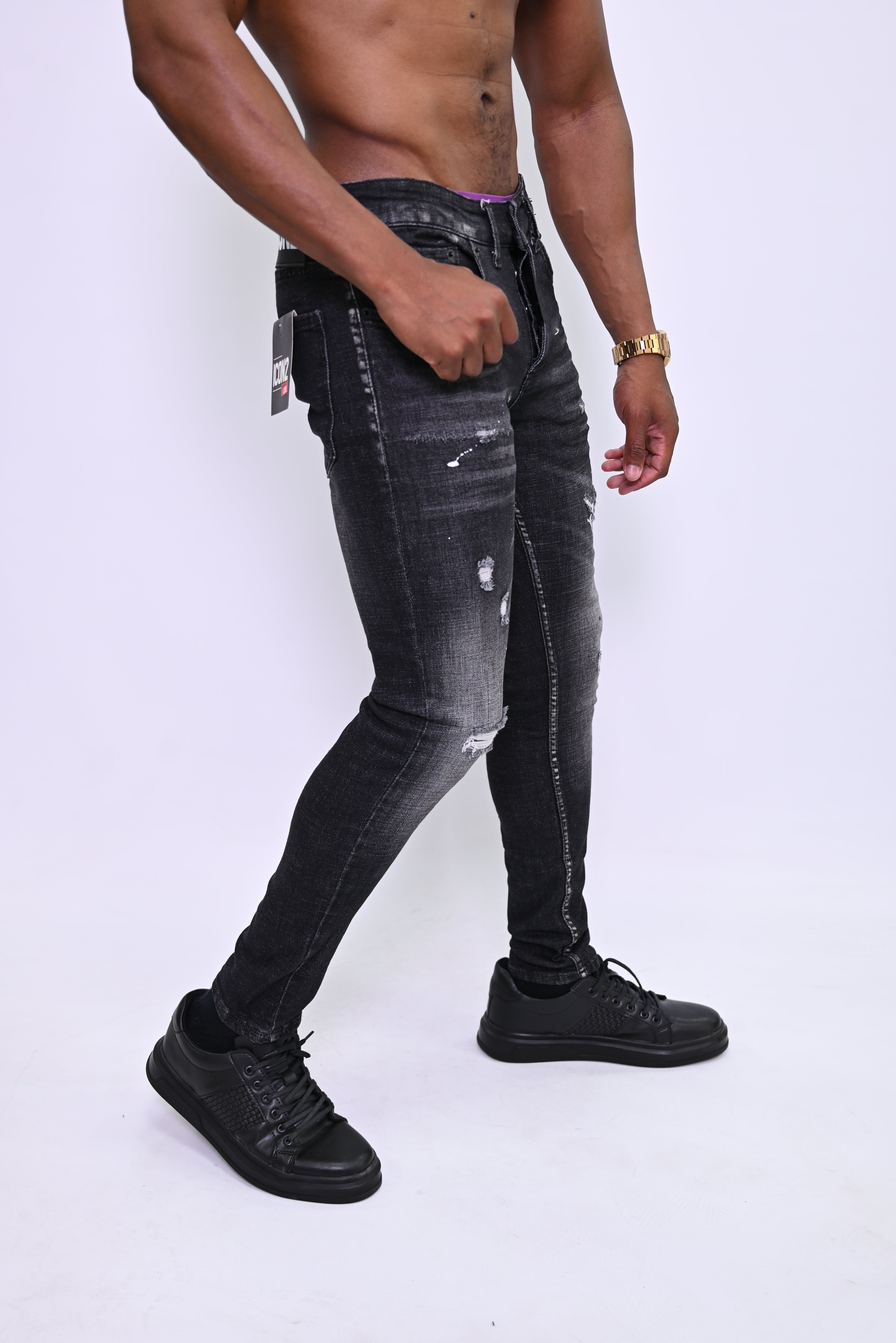Phantom Rebel Washed Black Skinny Jeans ICON 9317