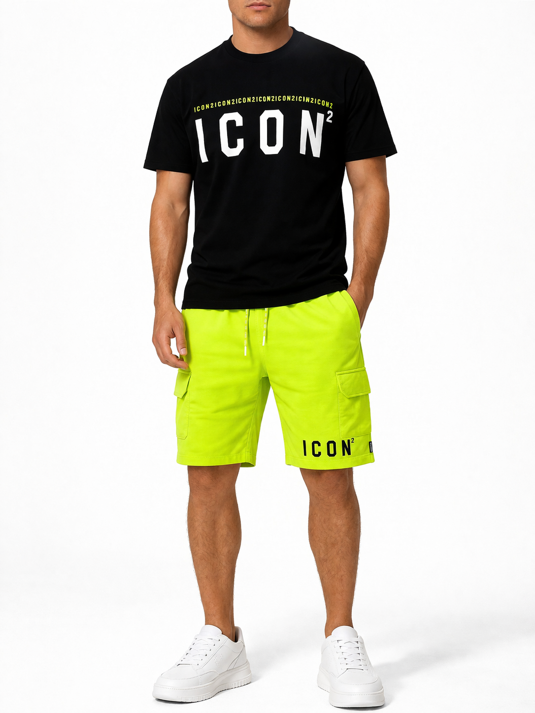 Monaco ICON² Luxury Summer Set – T-Shirt & Cargo Shorts 3009