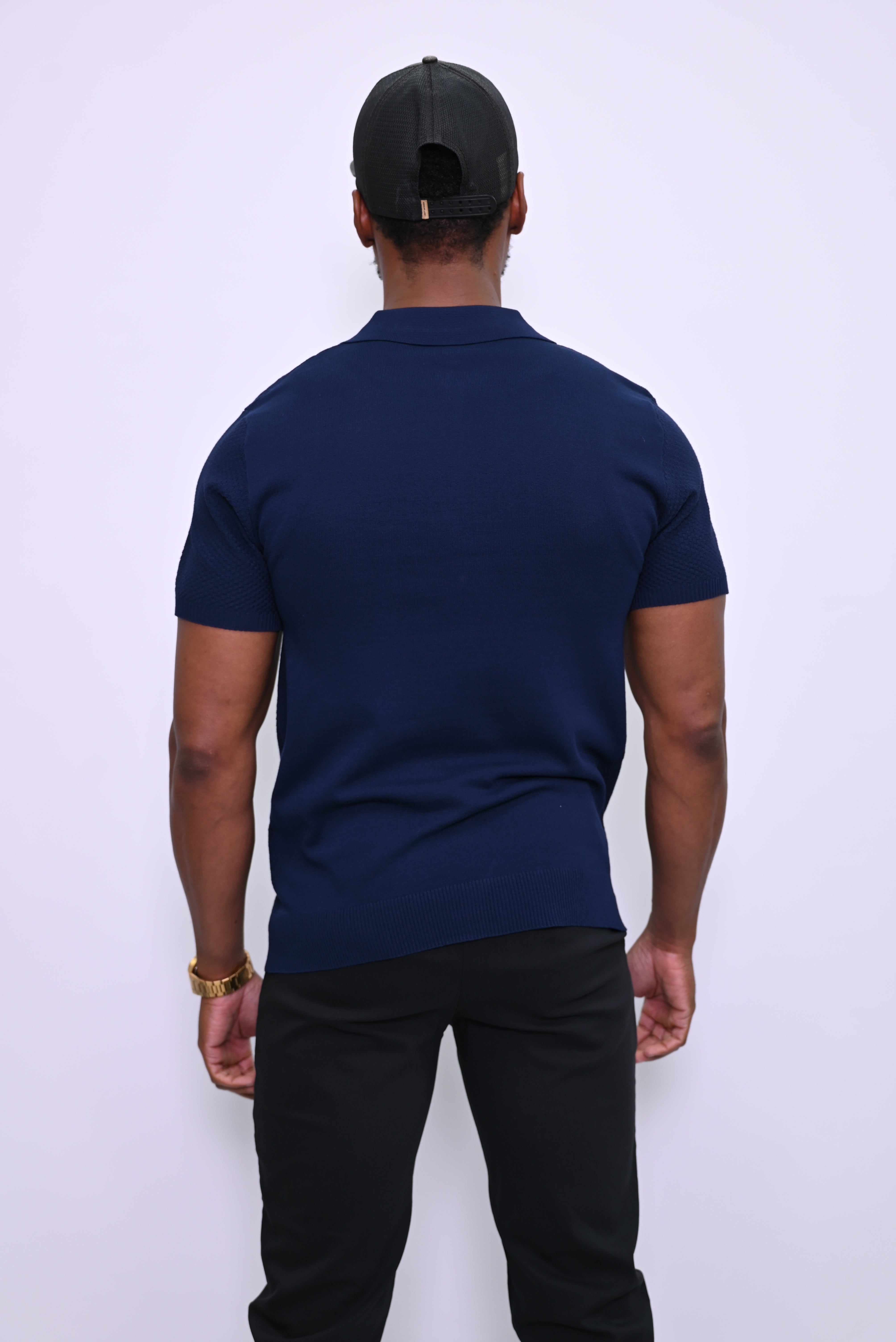 Essential Textured Zip Polo