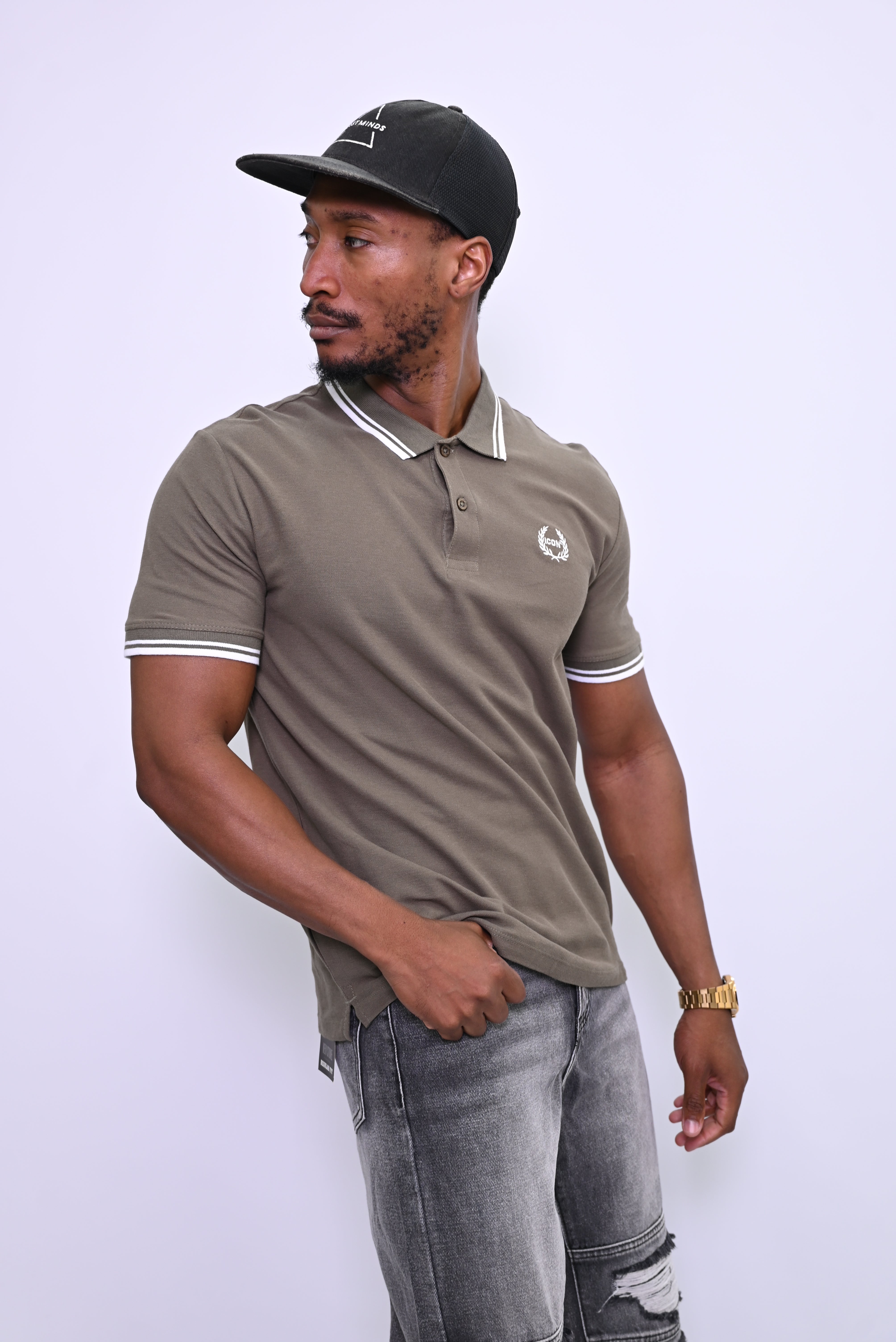 Klassieke Polo met Dubbele Streep Kraag & Manchetten ICON 41010