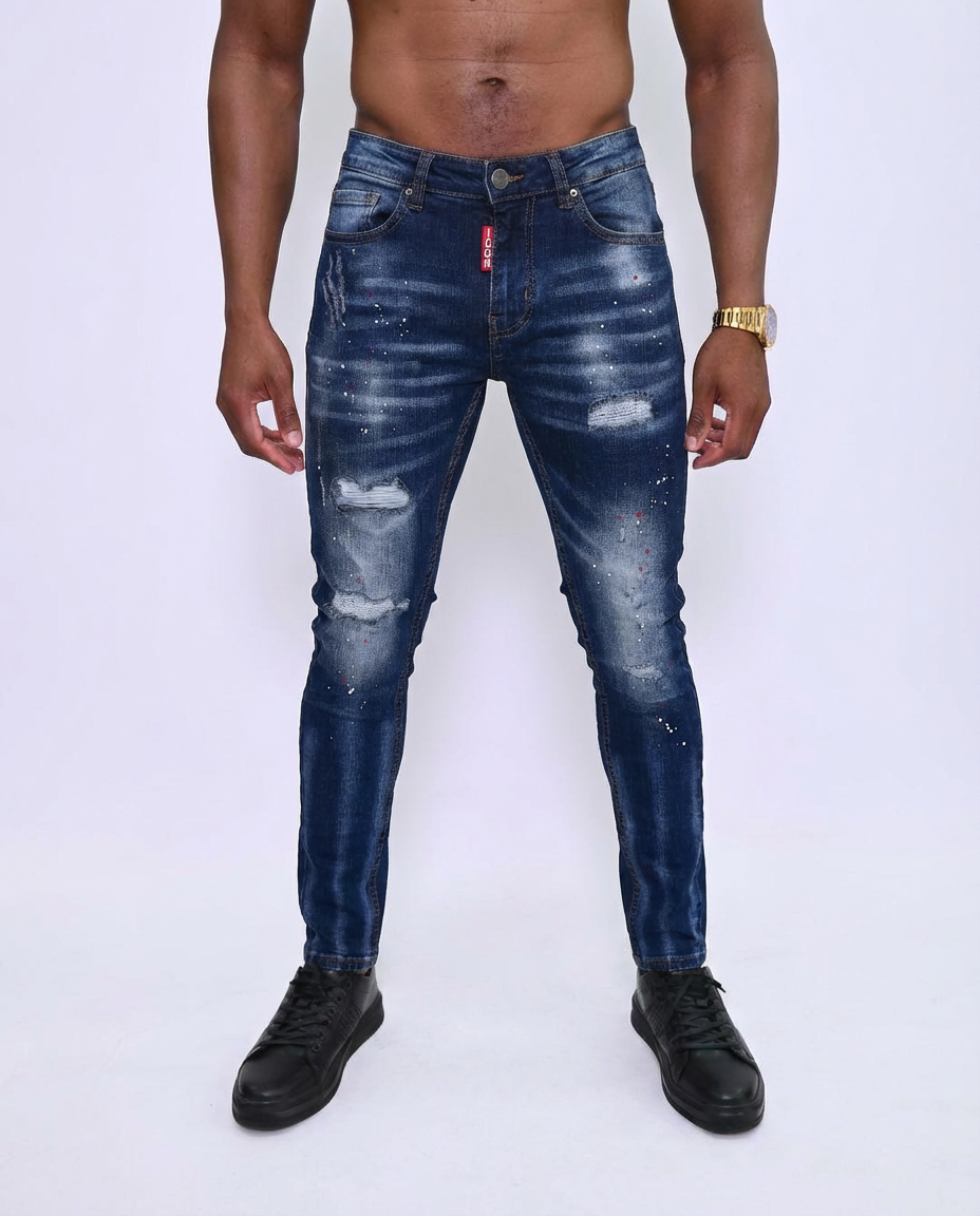ICON “Indigo Clash” Jeans – Donkerblauw 8007-4