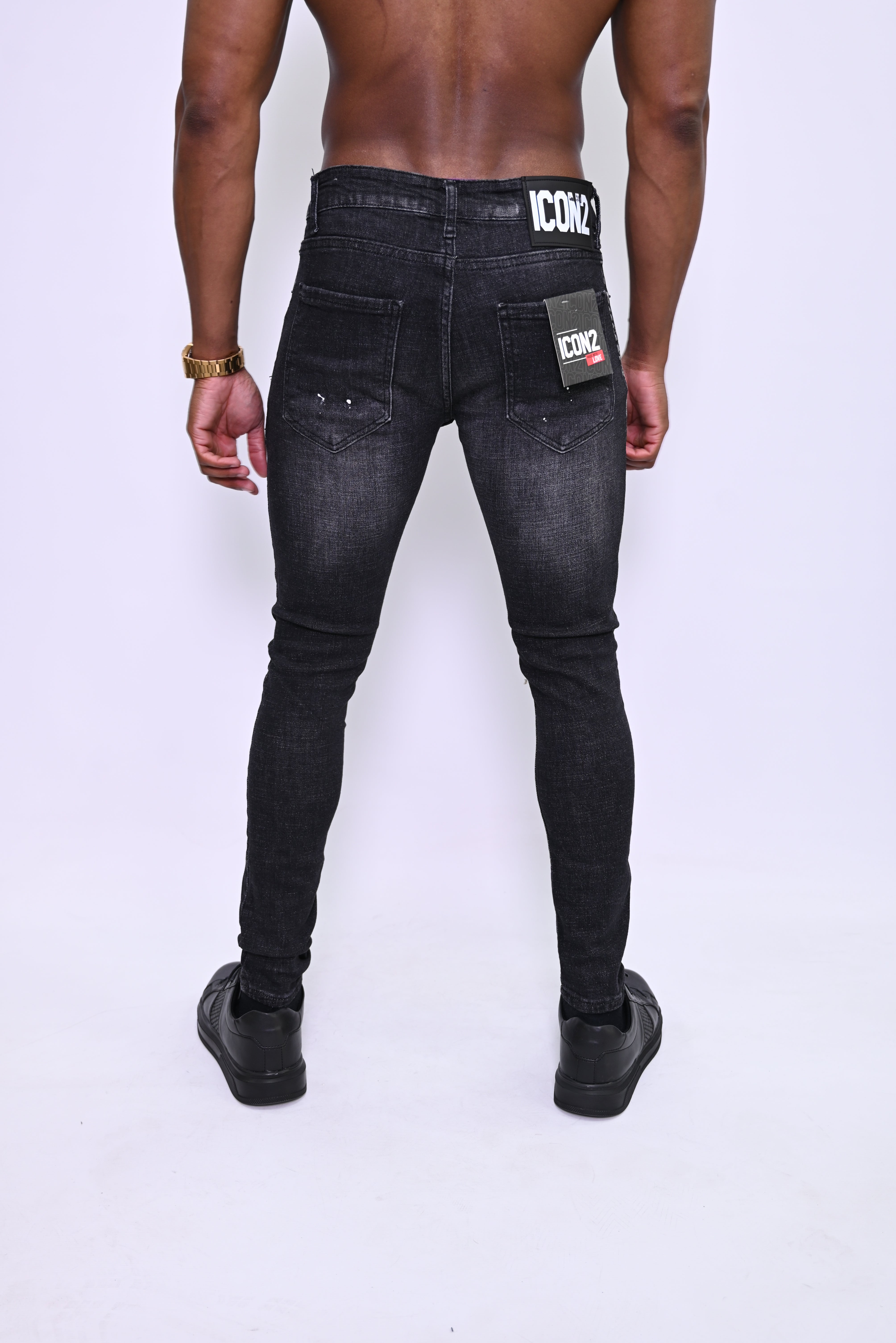 Phantom Rebel Washed Black Skinny Jeans ICON 9317