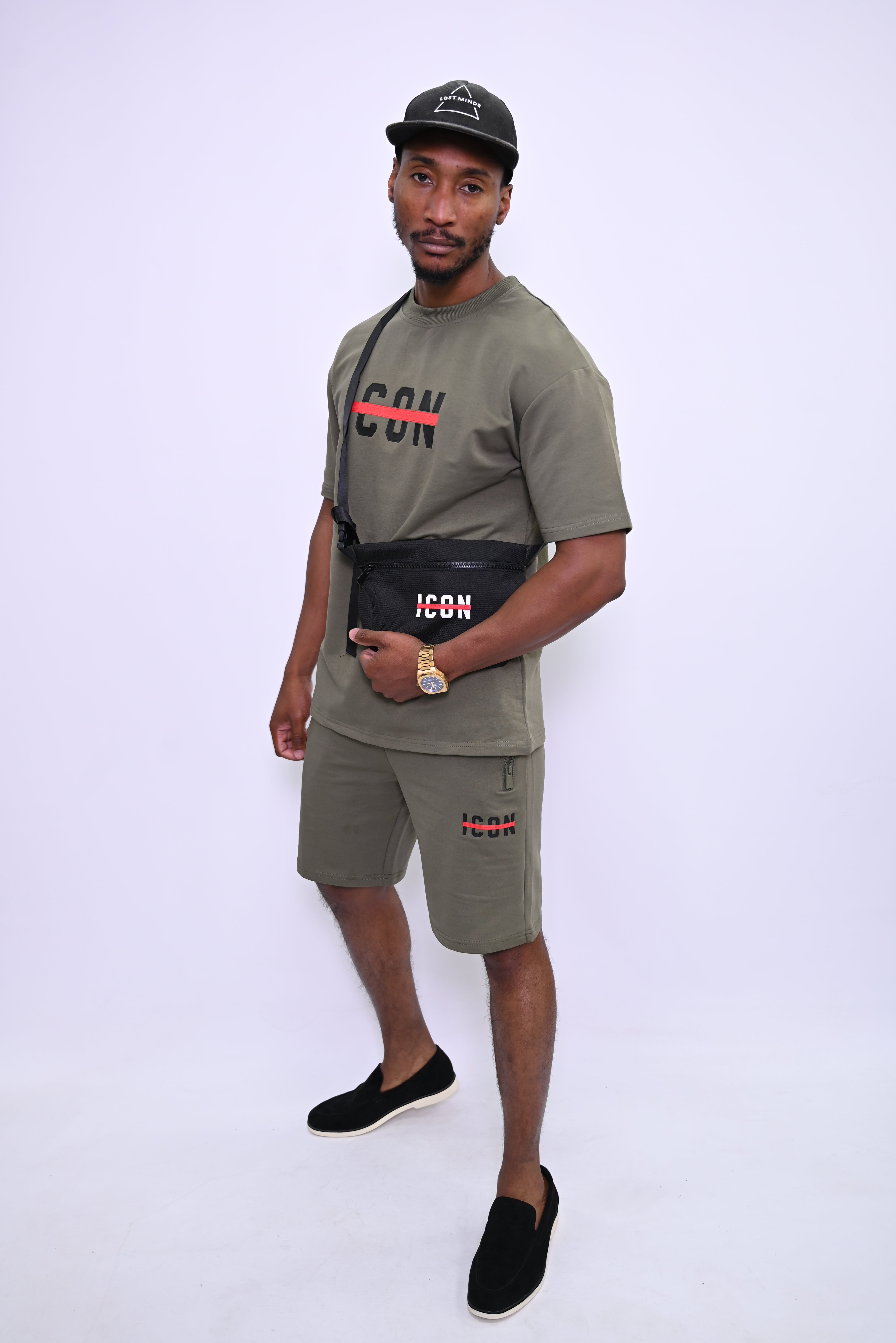 "ICON" Streetwear Set: T-shirt en Shorts TX-1112-1
