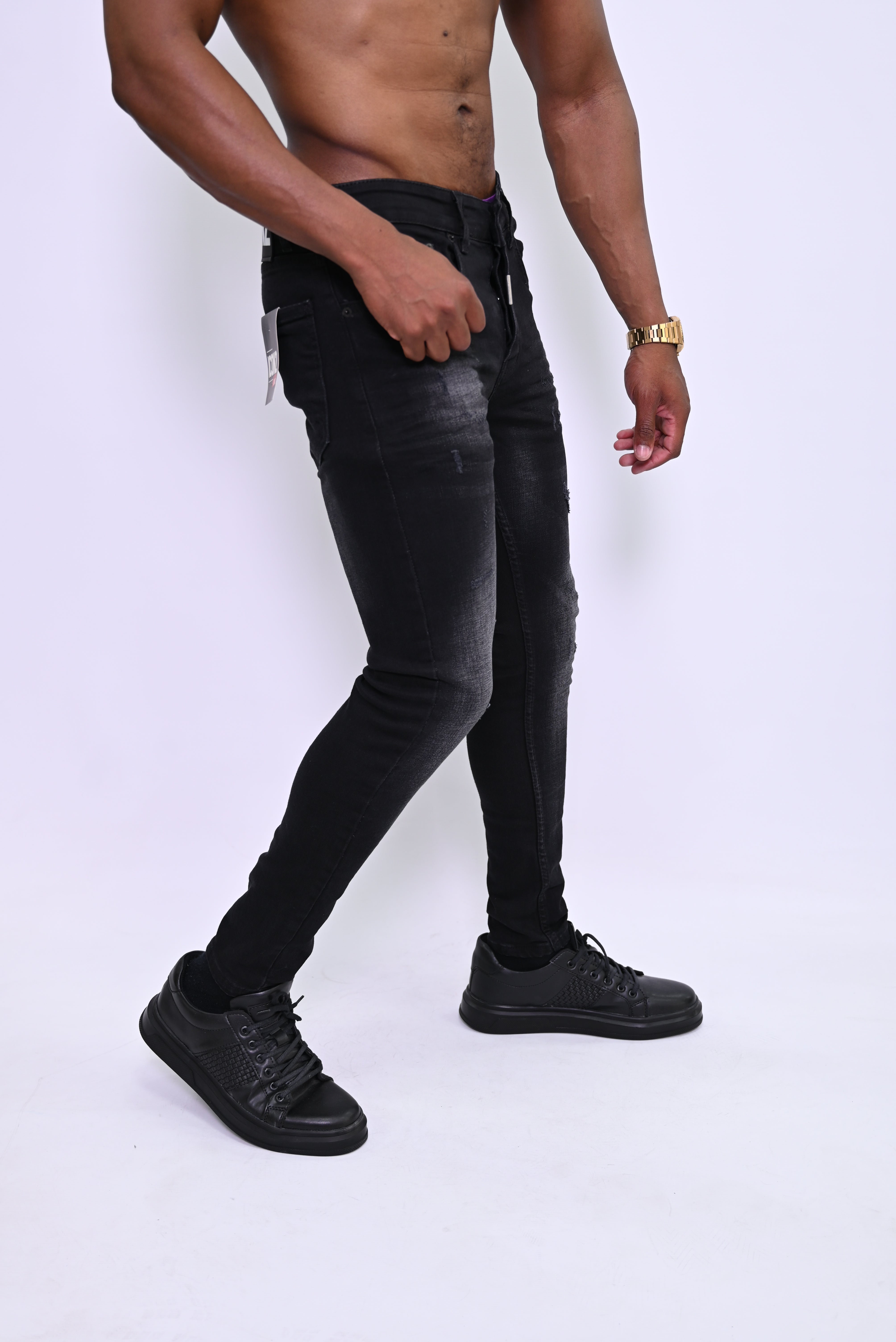 Defiance Washed Black Skinny Jeans ICON 9335