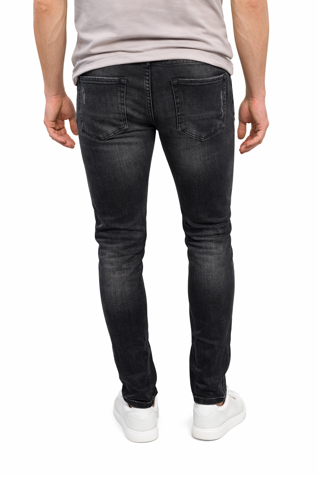 ICON Skinny Jeans – Black Washed Destroyed Fit 189