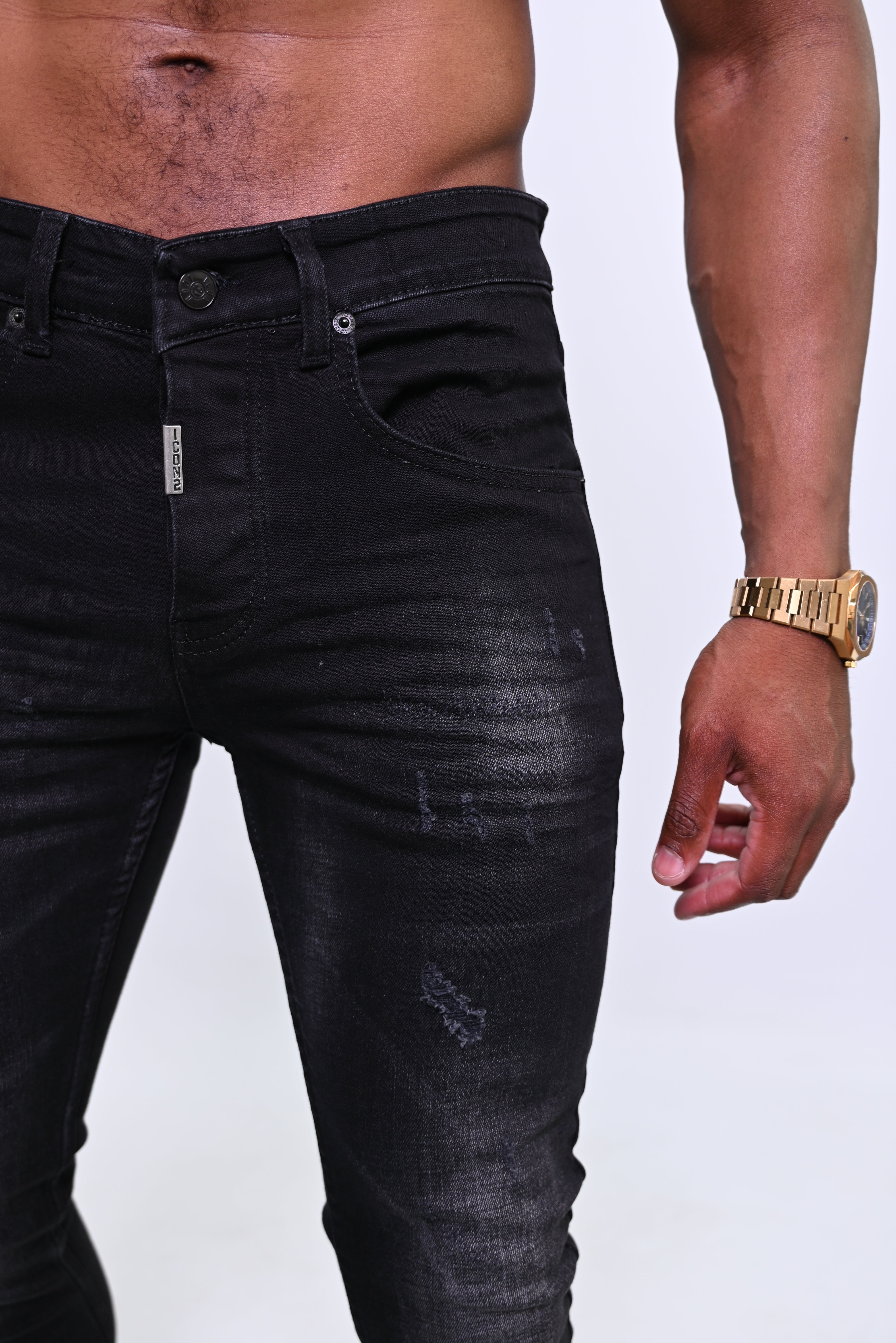 Defiance Washed Black Skinny Jeans ICON 9335
