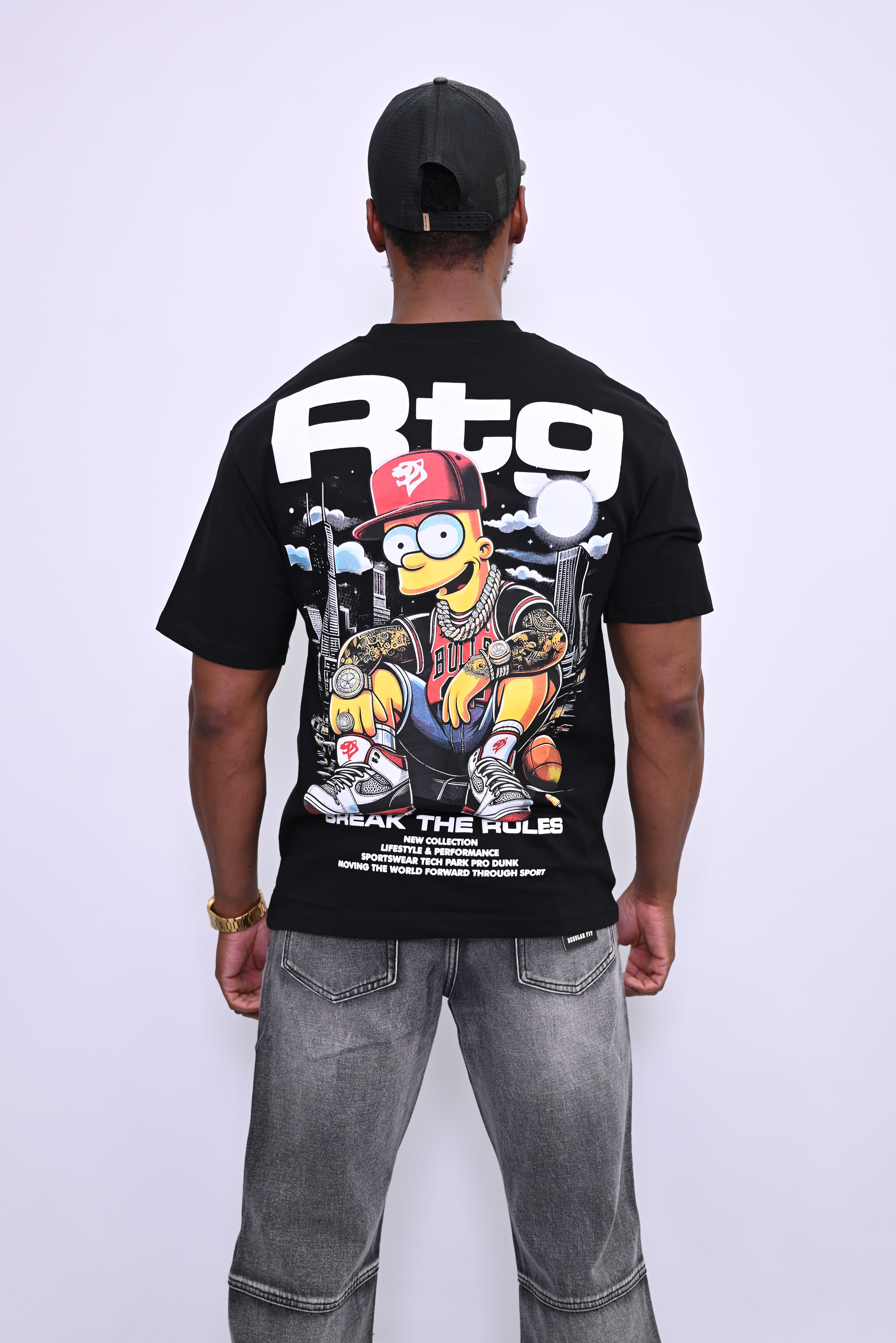 "Break The Rules" Bart Simpson Grafisch T-shirt 5008