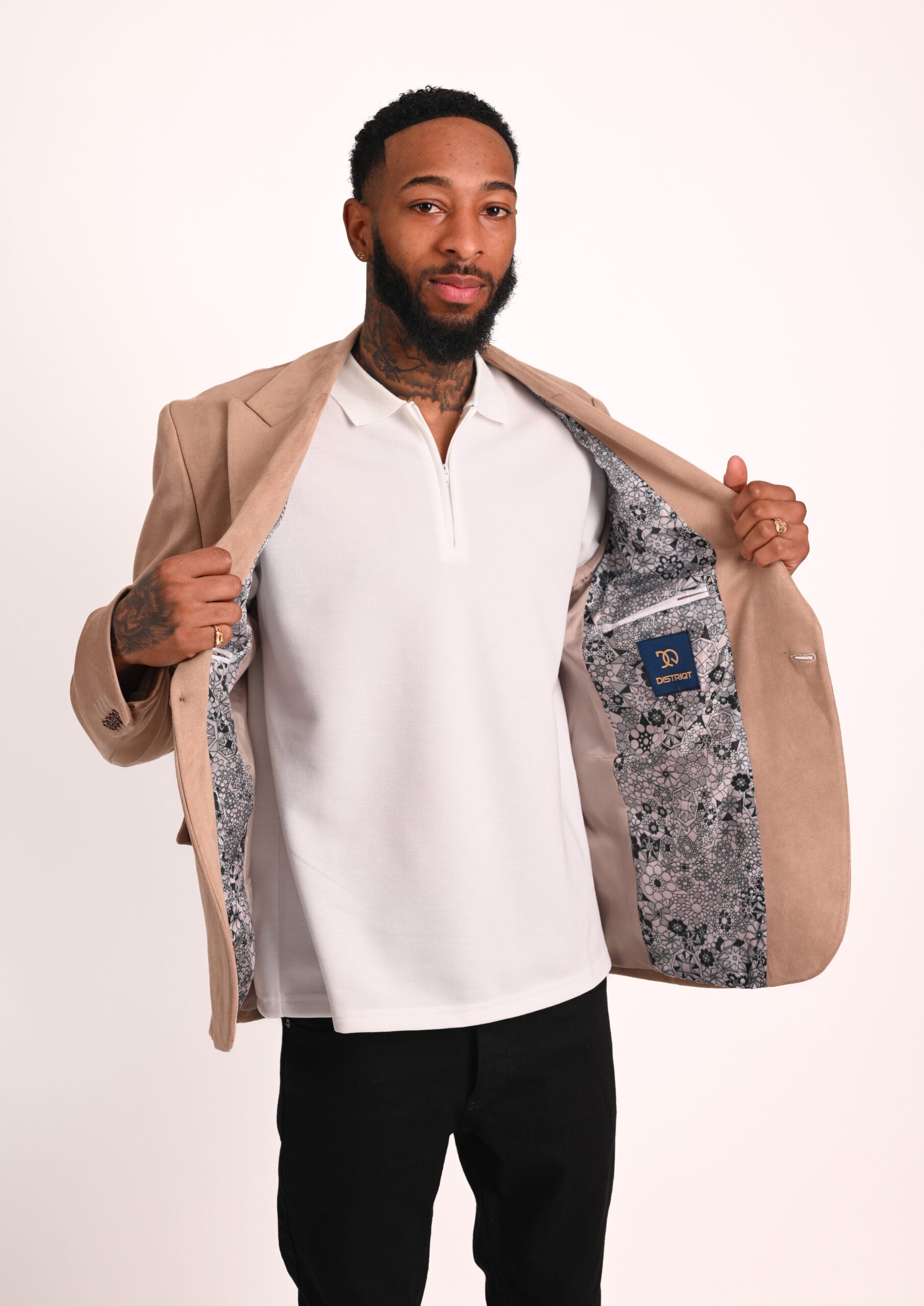 Heren blazer suède