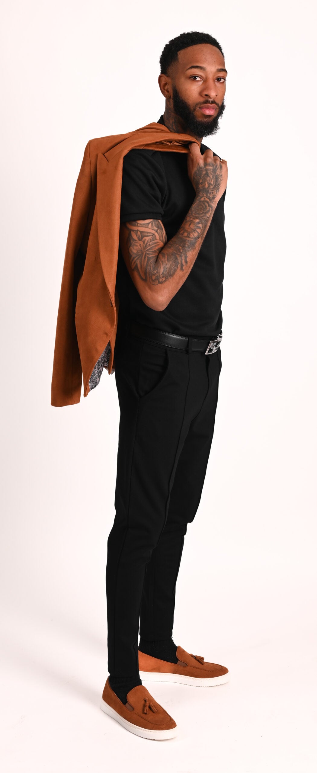 Heren blazer suède