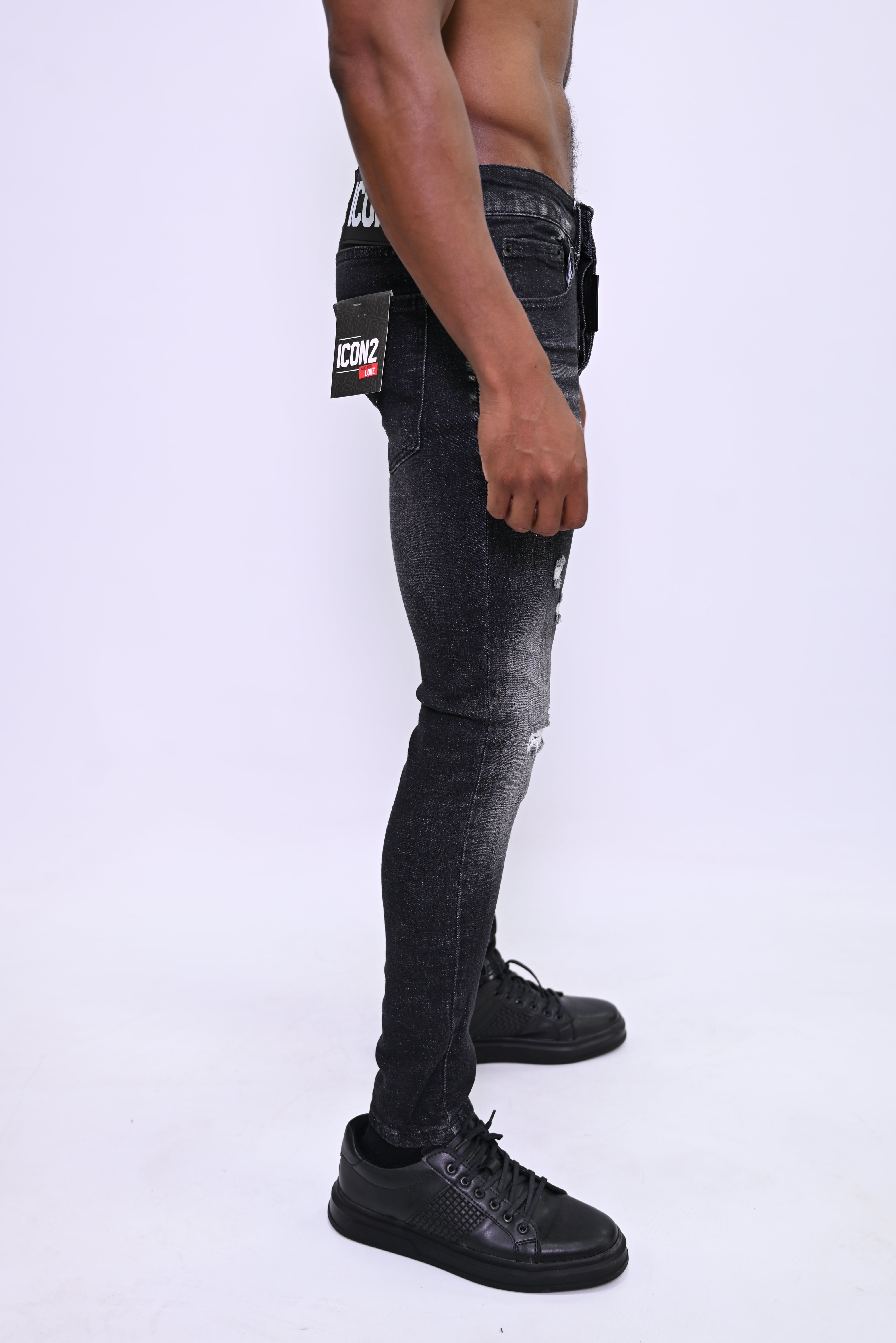 Phantom Rebel Washed Black Skinny Jeans ICON 9317