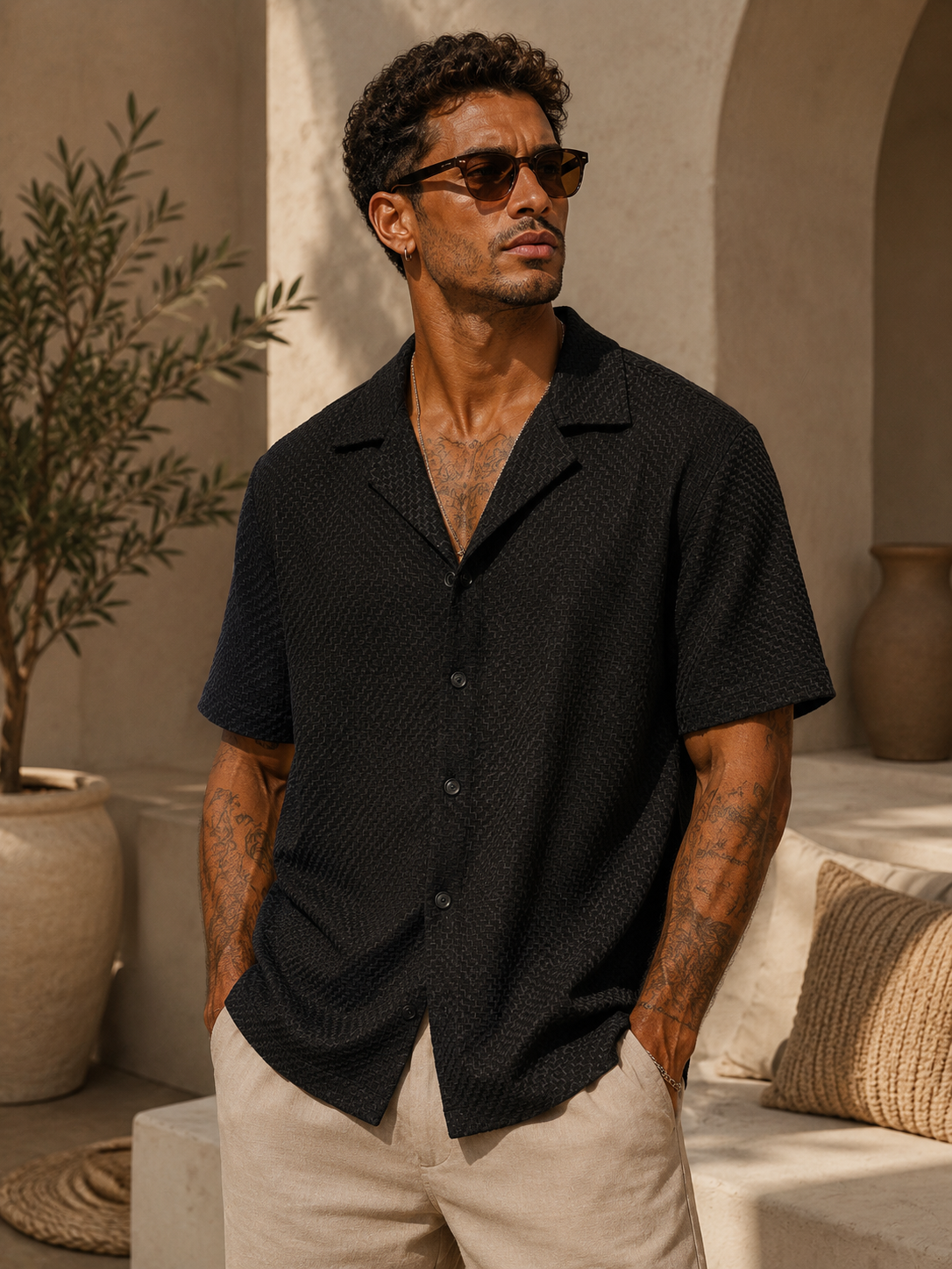 Midnight Riviera Textured Shirt KD1592