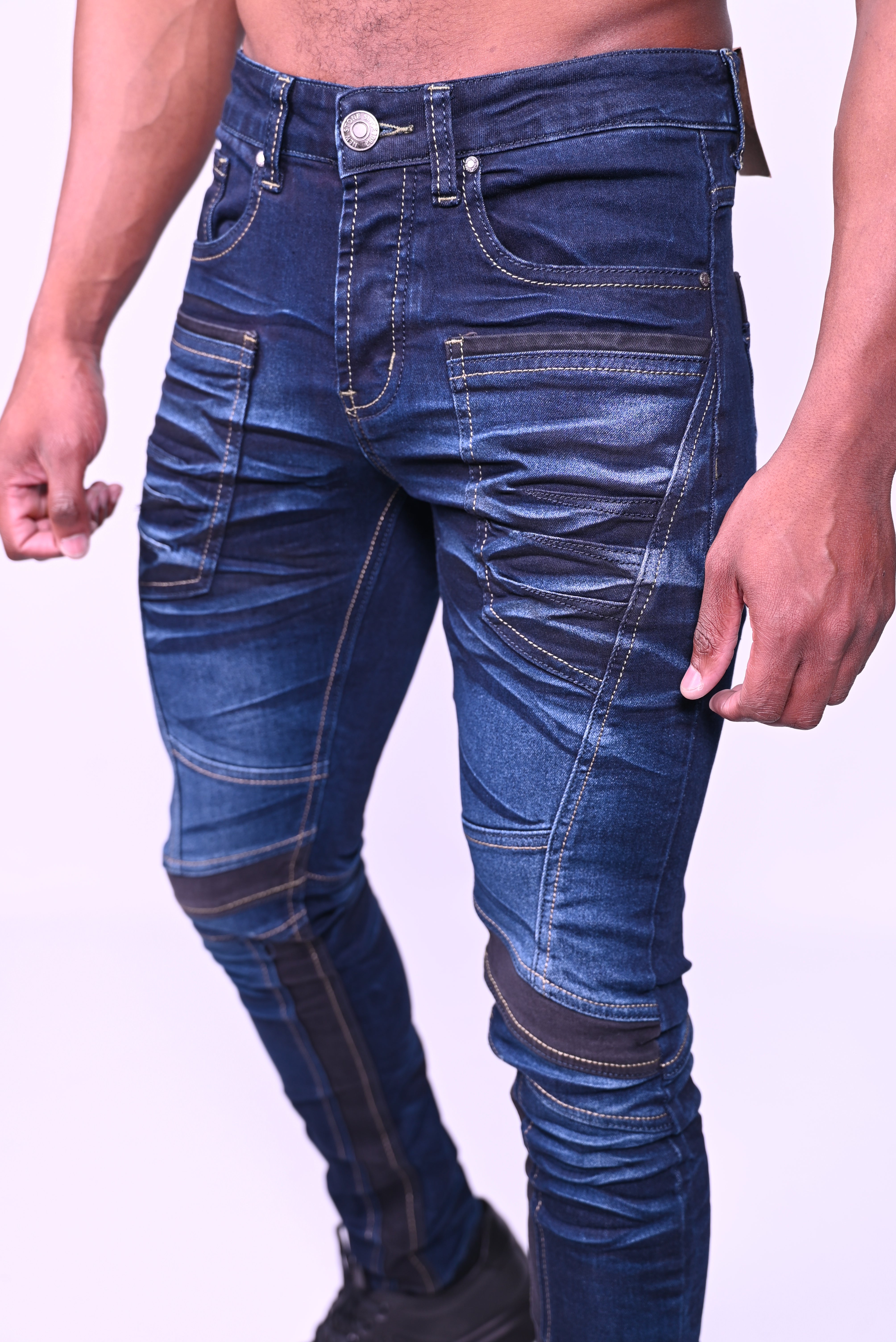 Jeans Bleu Mécanique 3058-15