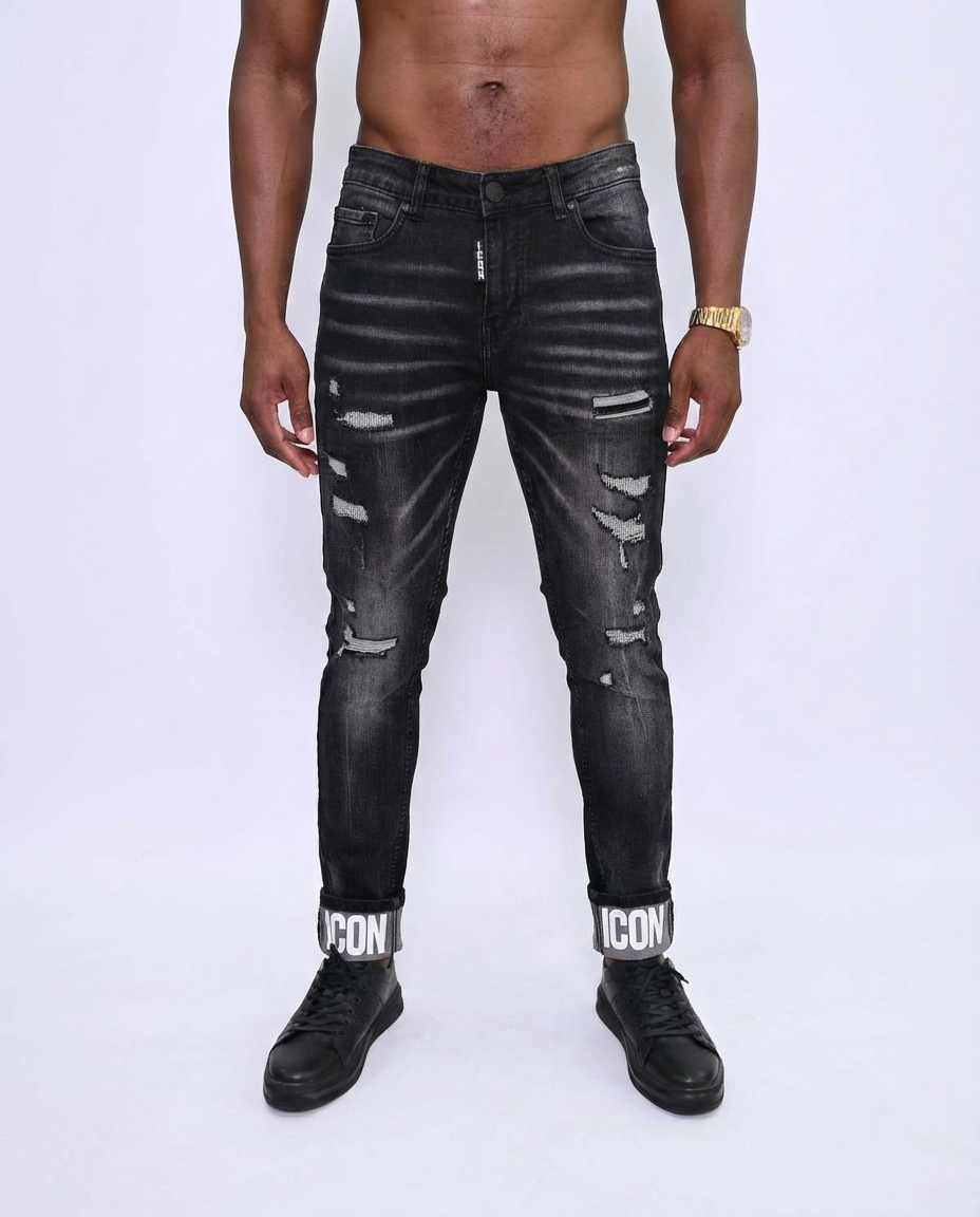 Noir Révolte — ICON Cuff Jeans 8011-1
