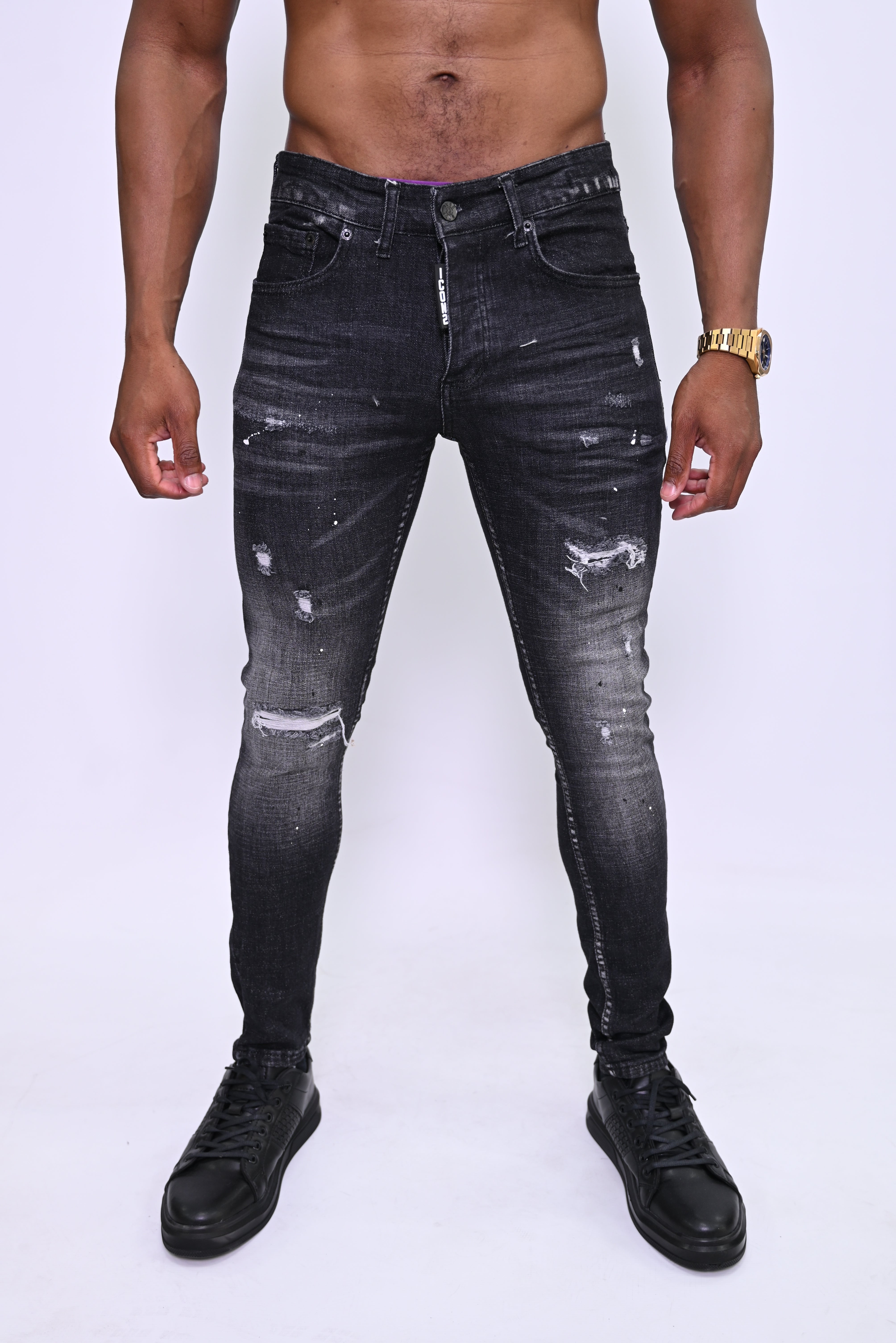 Phantom Rebel Washed Black Skinny Jeans ICON 9317