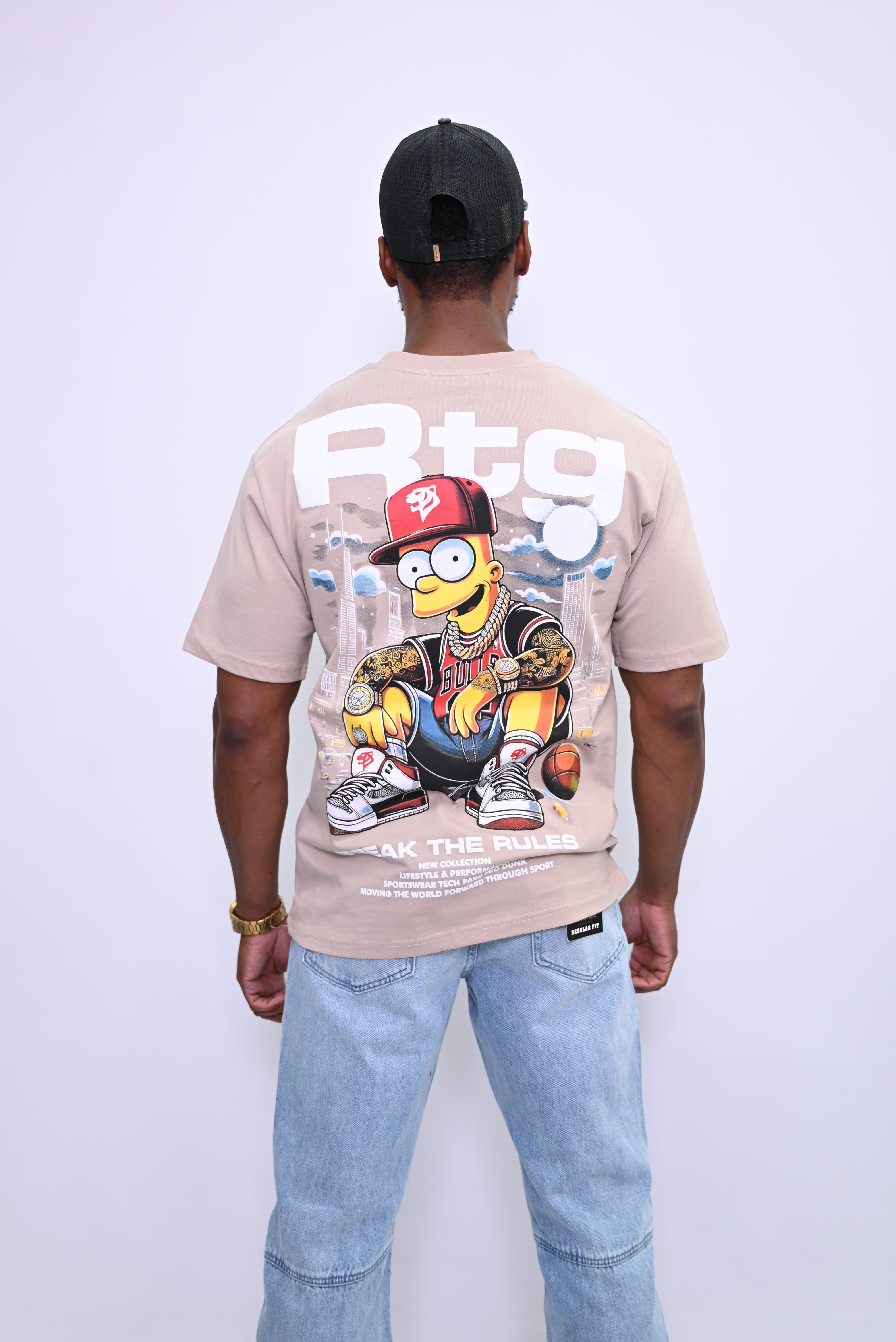 "Break The Rules" Bart Simpson Grafisch T-shirt 5008