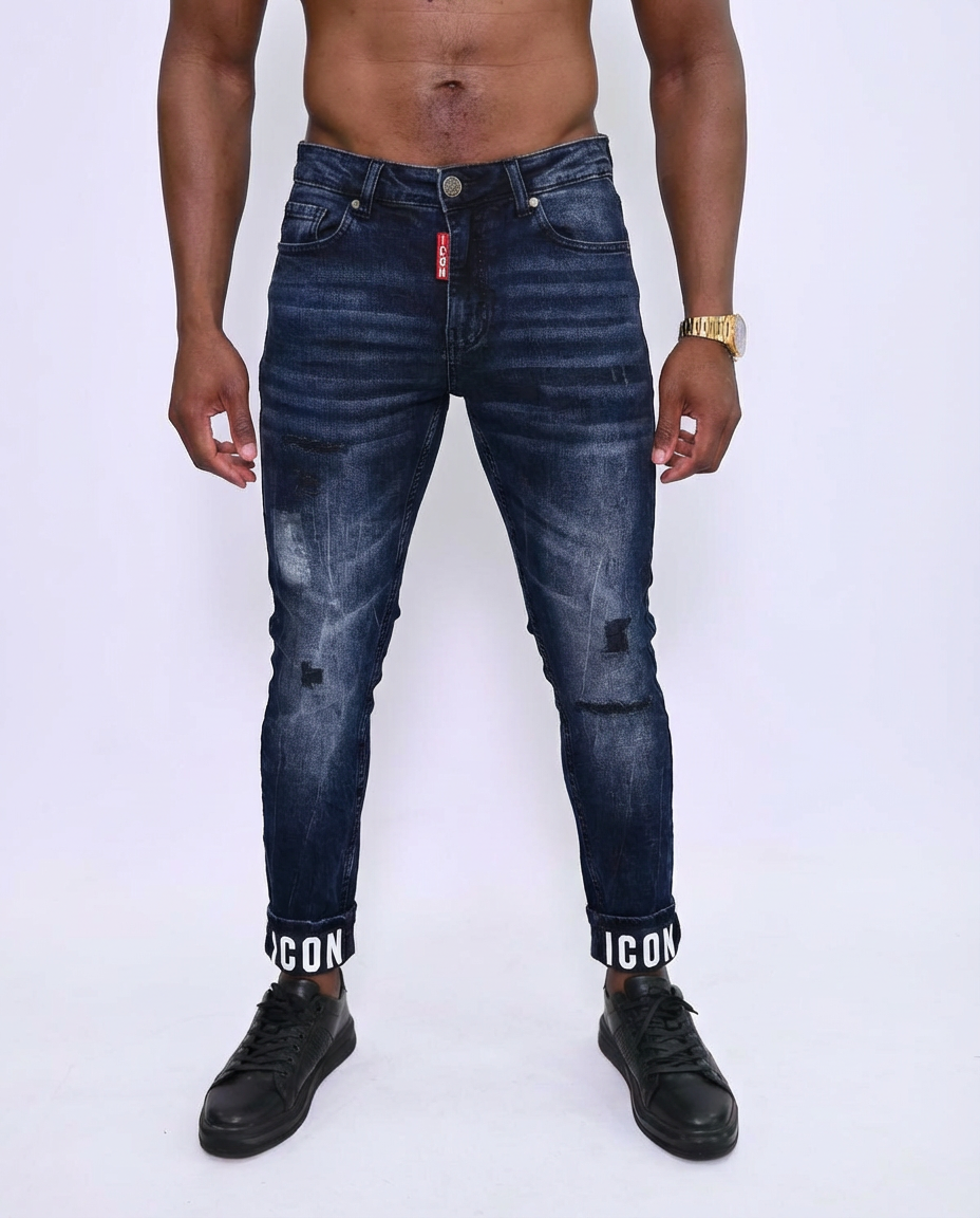 ICON “Midnight Echo” Jeans – Donkerblauw 8011-6