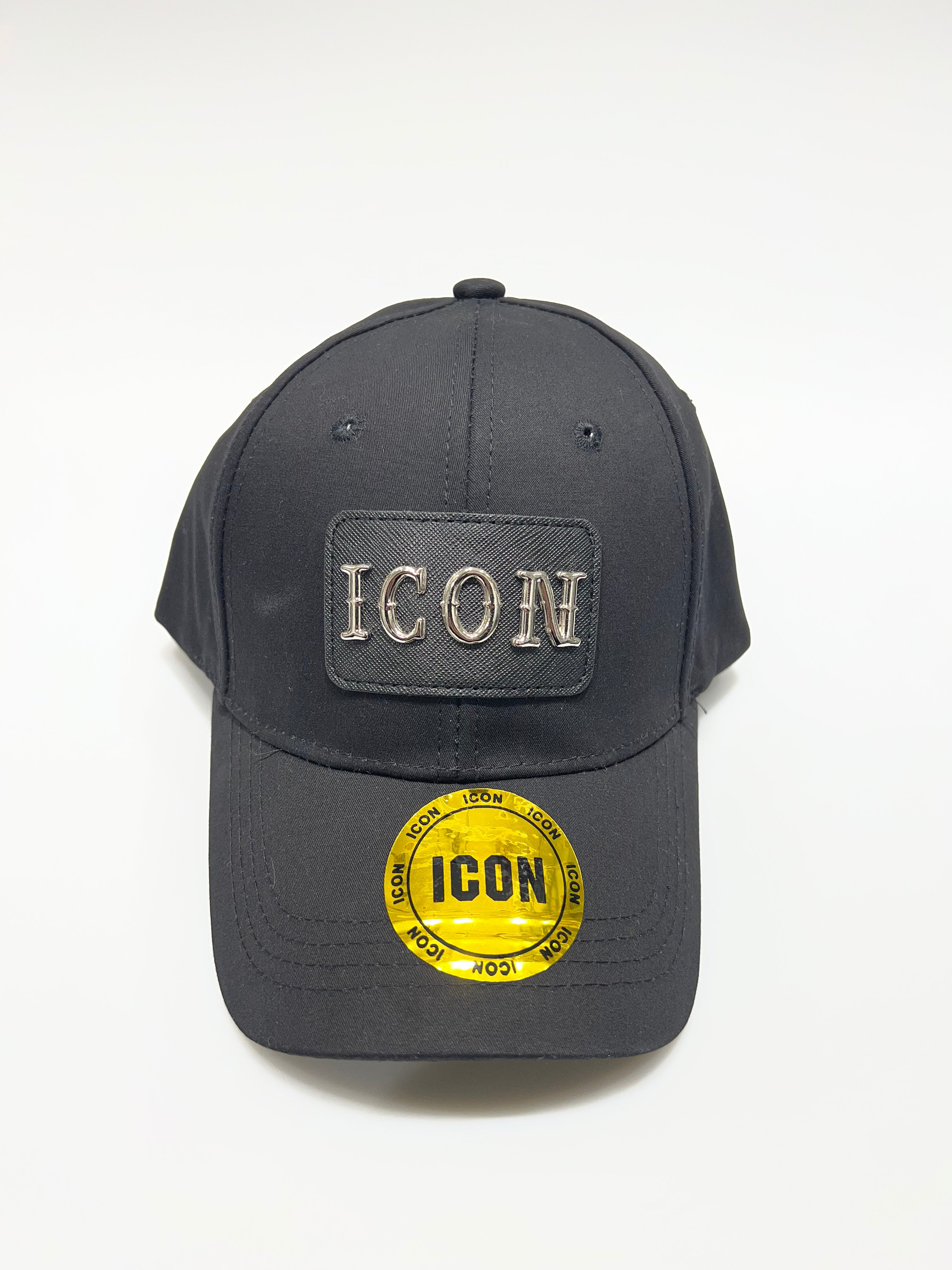 ICONIQUE — Zwarte Cap met Gouden Statement