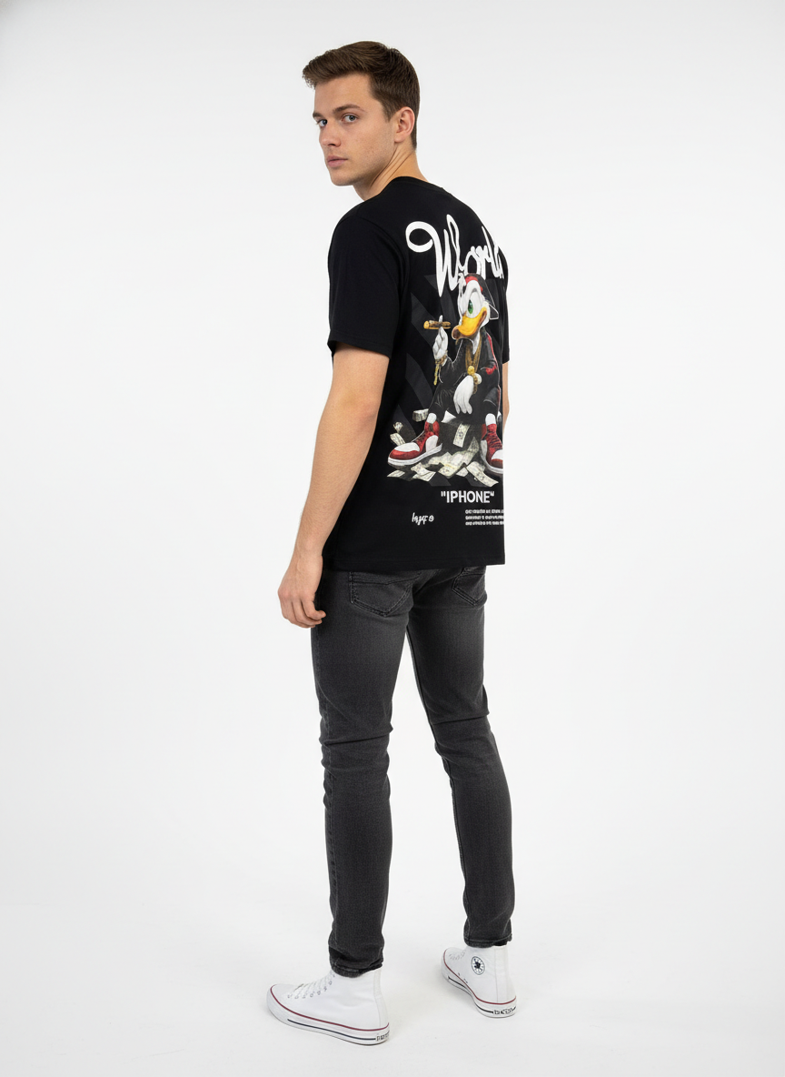 World Street Duck Graphic Tee – Ice Blue FX-309