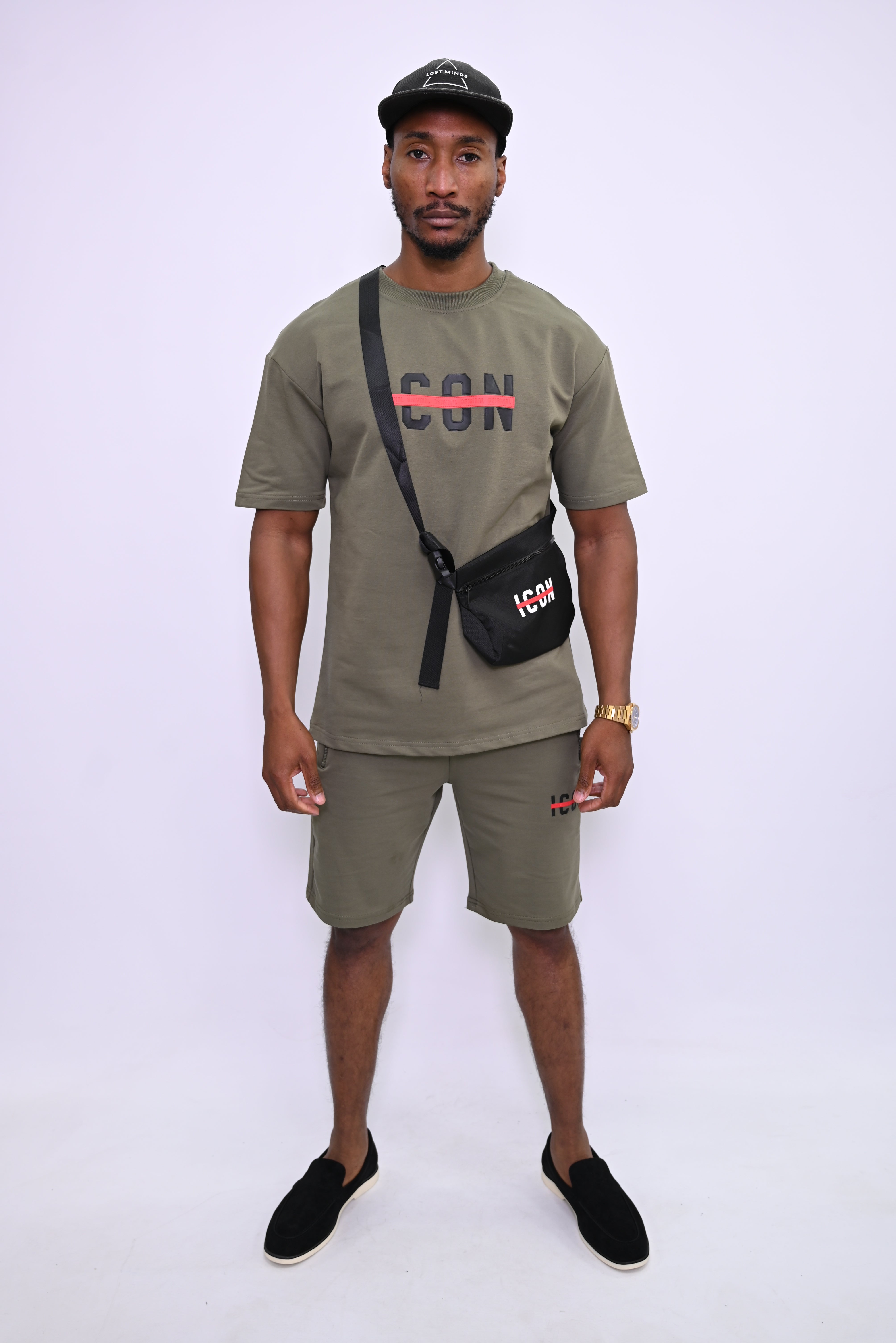 "ICON" Streetwear Set: T-shirt en Shorts TX-1112-1