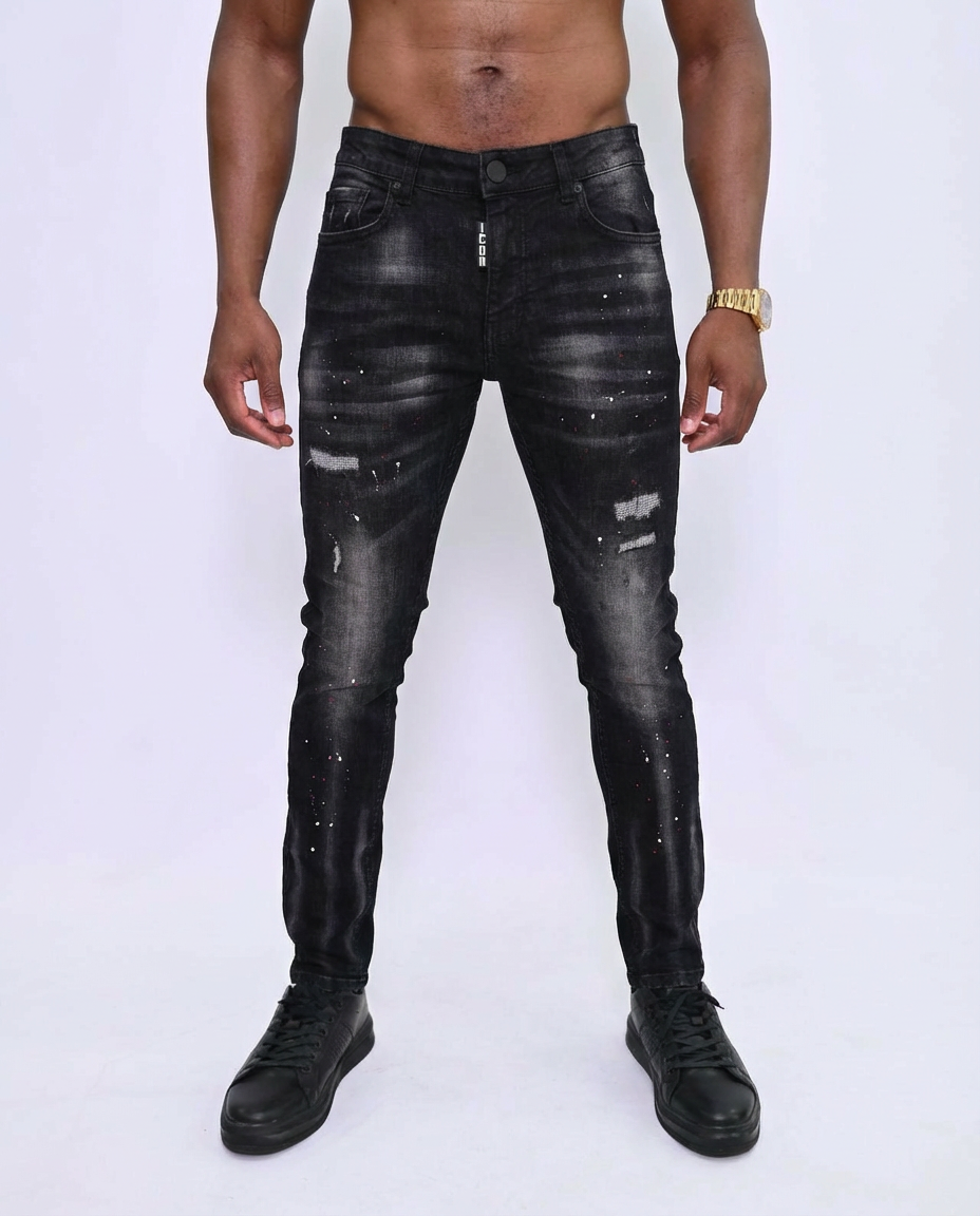 ICON “Noir Pulse” Jeans – Zwart 8008-5