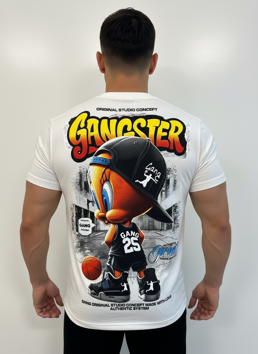 Street Gangster Graphic T-Shirt – Black Premium Edition 5113