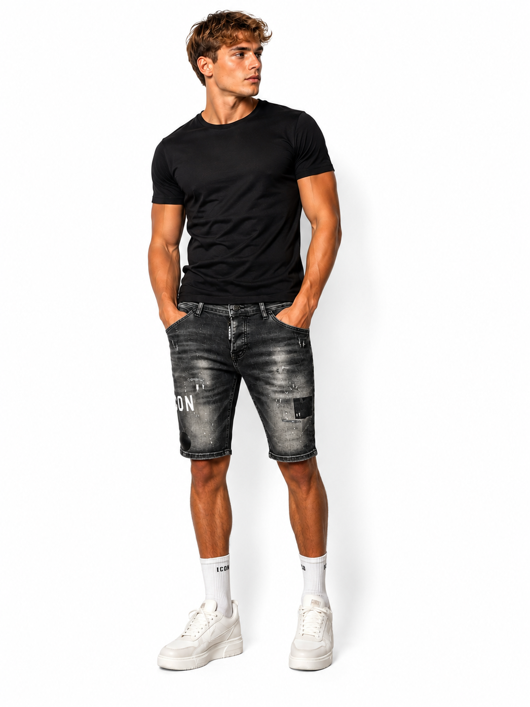 Urban Fade Skinny Denim Short 2715